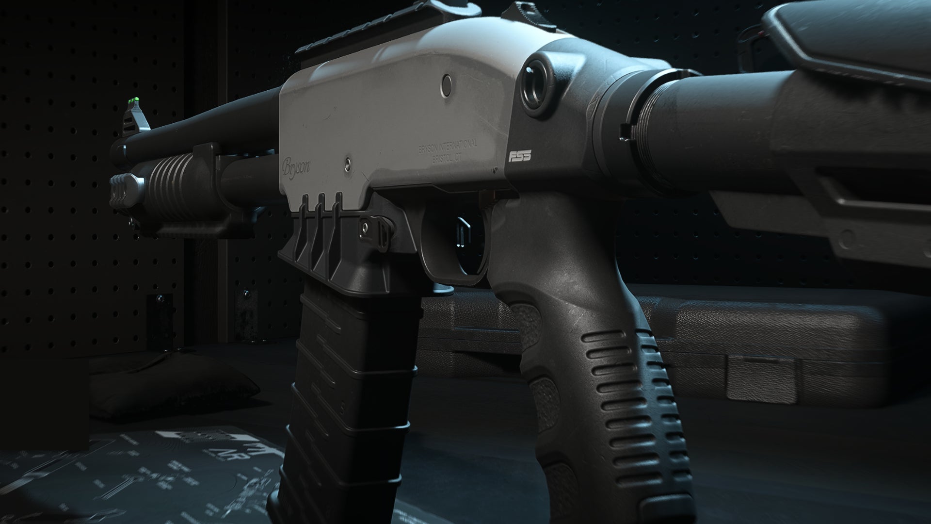 En närbild av Bryson 890 Shotgun i Modern Warfare 2 Gunsmith-skärmen.