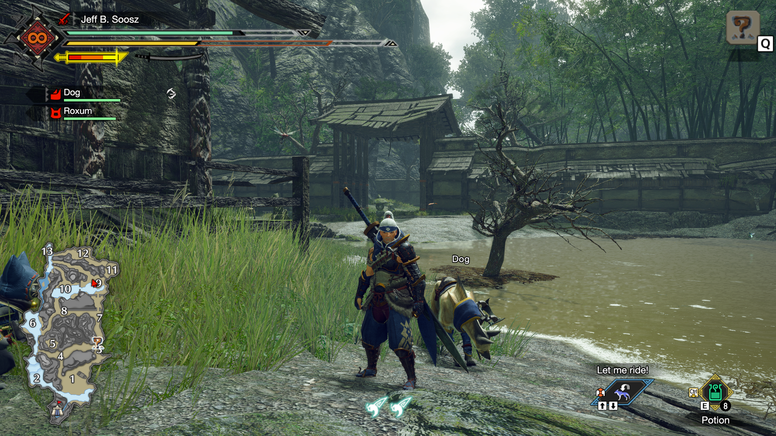 A screenshot of Monster Hunter Rise on High image quality.