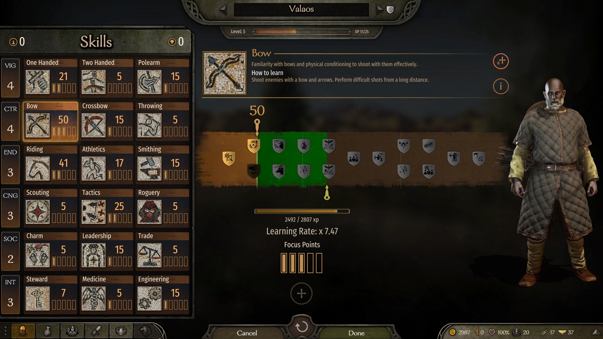 mount and blade warband max stats
