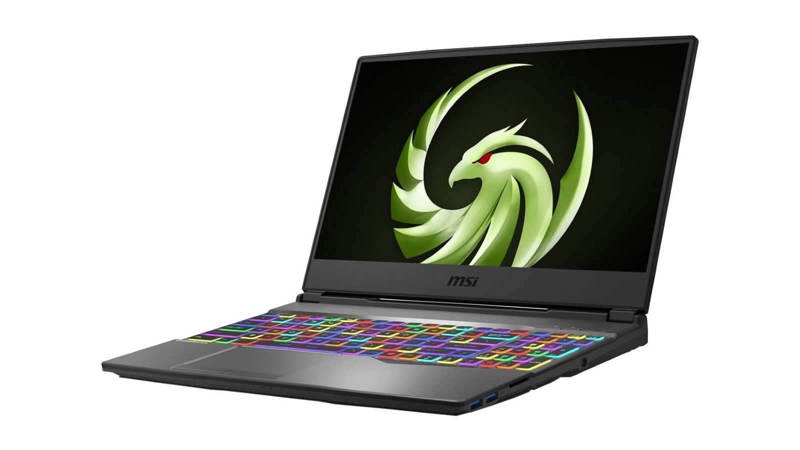 A photo of the MSI Alpha 15 gaming laptop