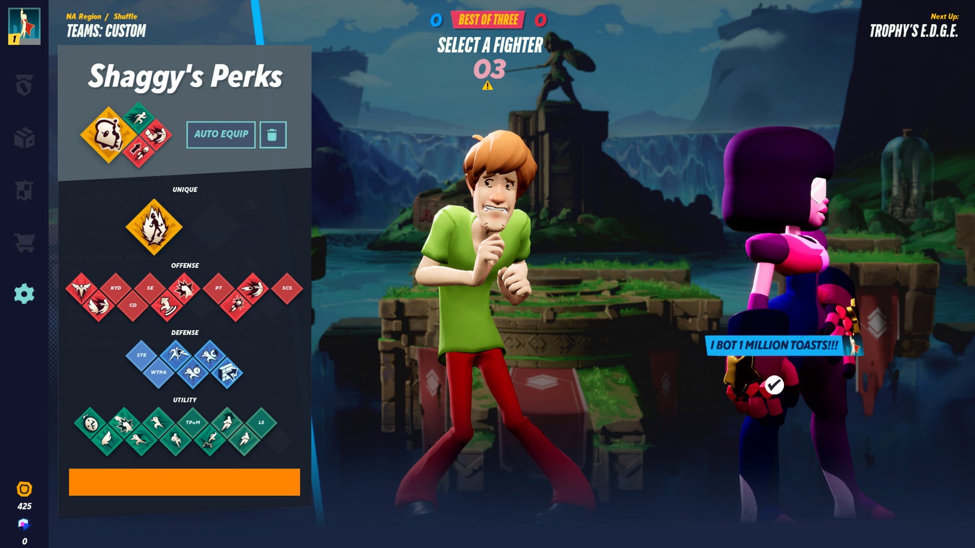 A look at Shaggy's perks in MultiVersus.