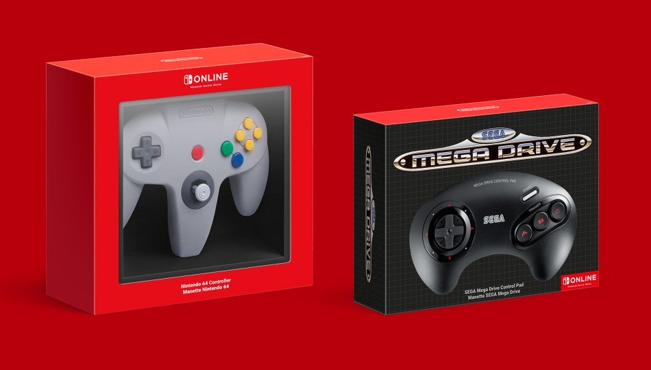 A picture of the newly announced wireless N64 controller, which looks a lot like the old N64 controller. Also pictured: some Mega Drive trash.