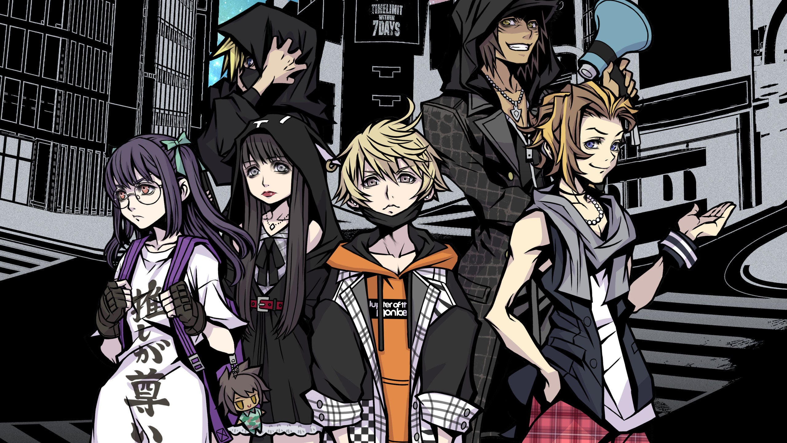 The gang pose in Neo: The World Ends With You's key art.