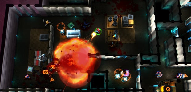 Image for Top-Down Roguelike Neon Chrome Blasts Onto Steam