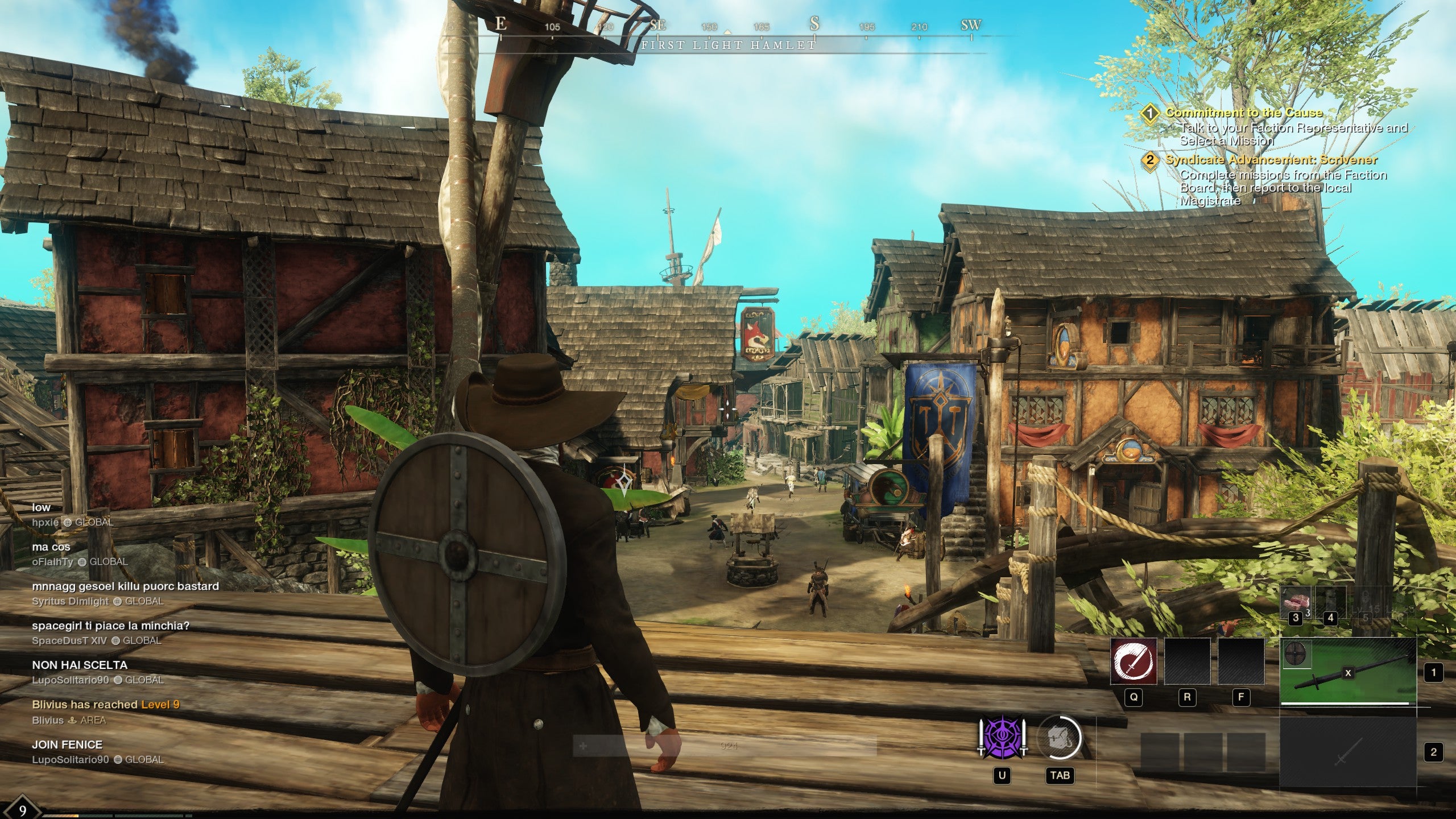 A screenshot of New World, running at 1440p with Low quality.