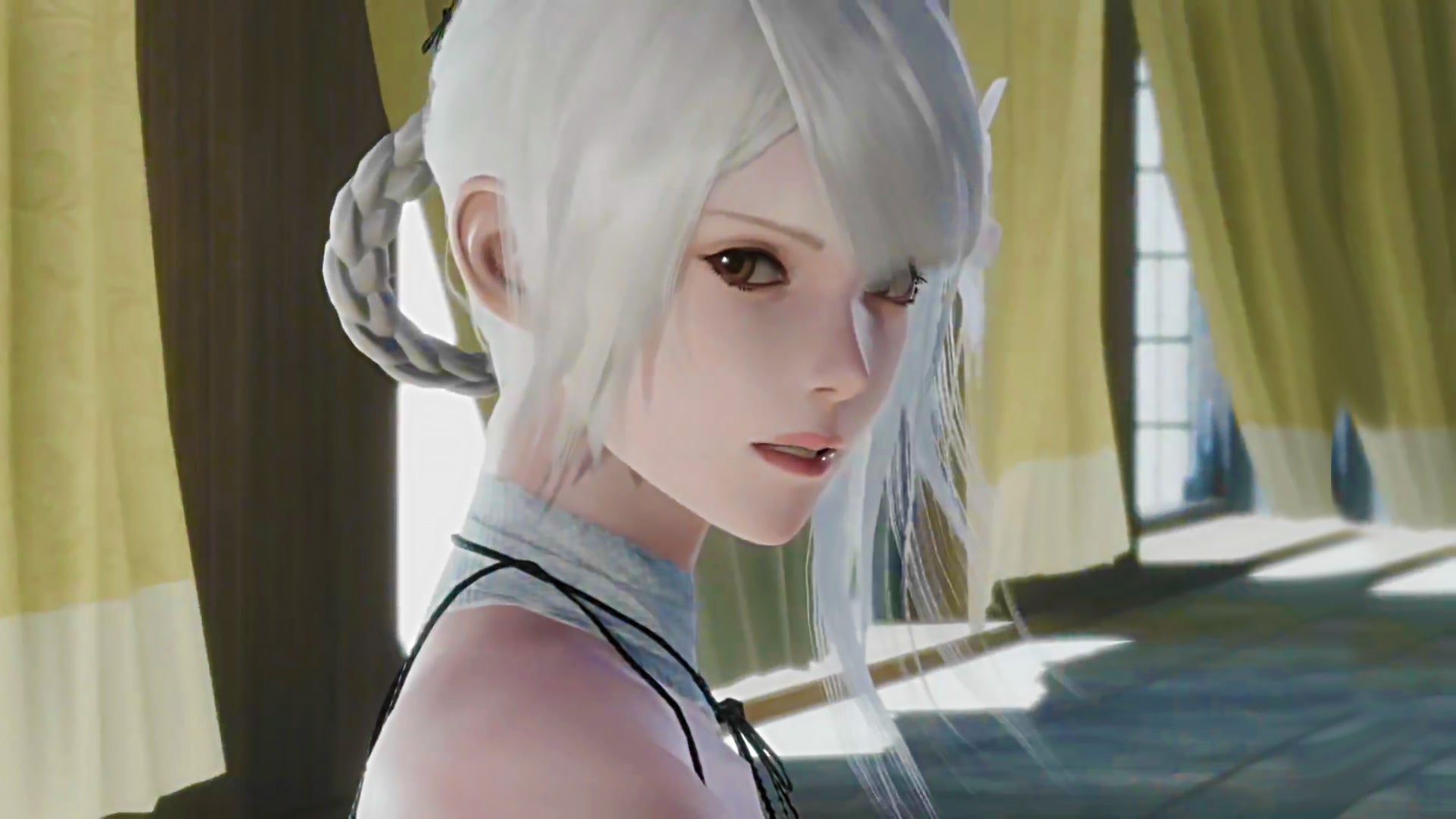 A close-up of Kaine from the Nier Replicant remake