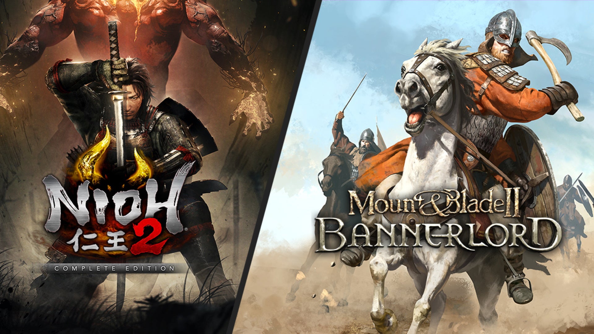 Artwork for Nioh 2 and Mount & Blade II: Bannerlord