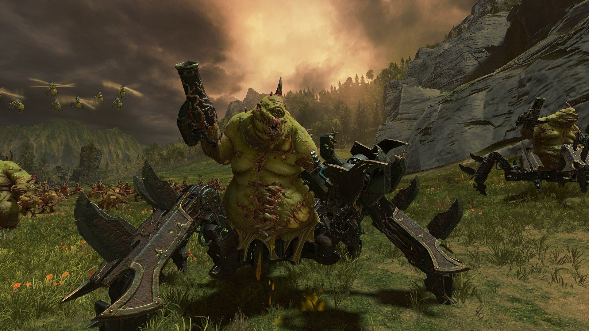 A Nurglish Soul Grinder from Total War: Warhammer 3.
