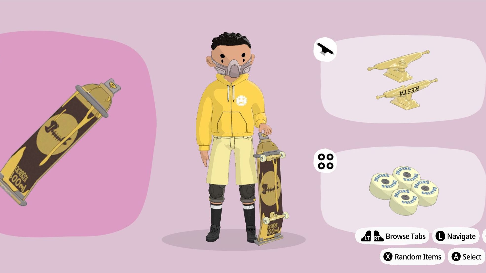 Caustic from Apex Legends made in the OlliOlli World character customiser