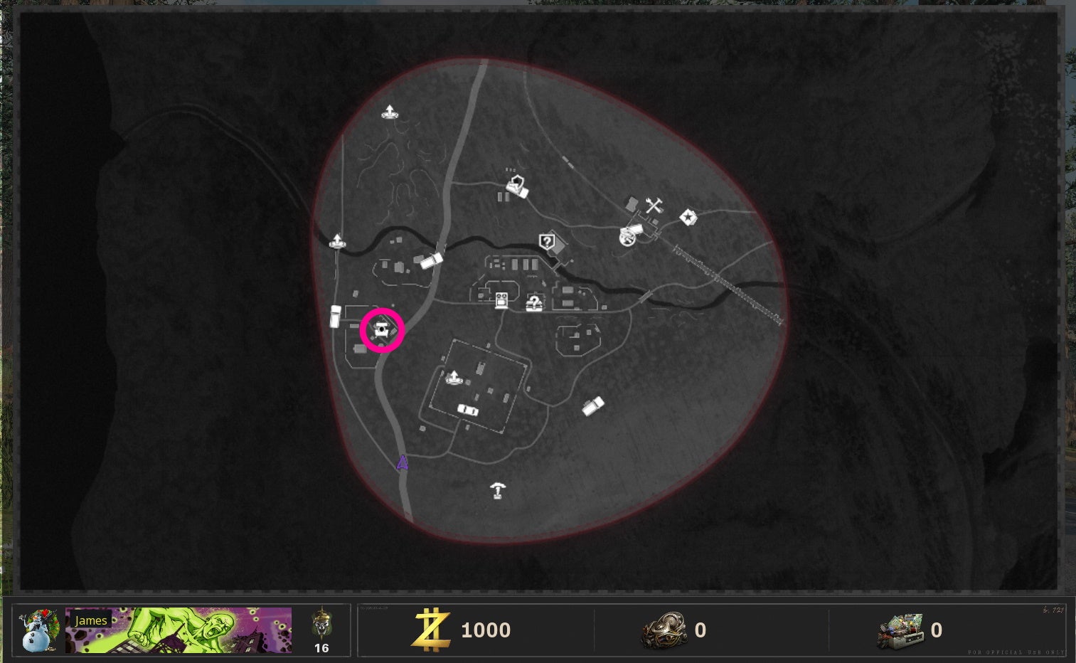 The Pack-A-Punch machine is circled on the Outbreak map