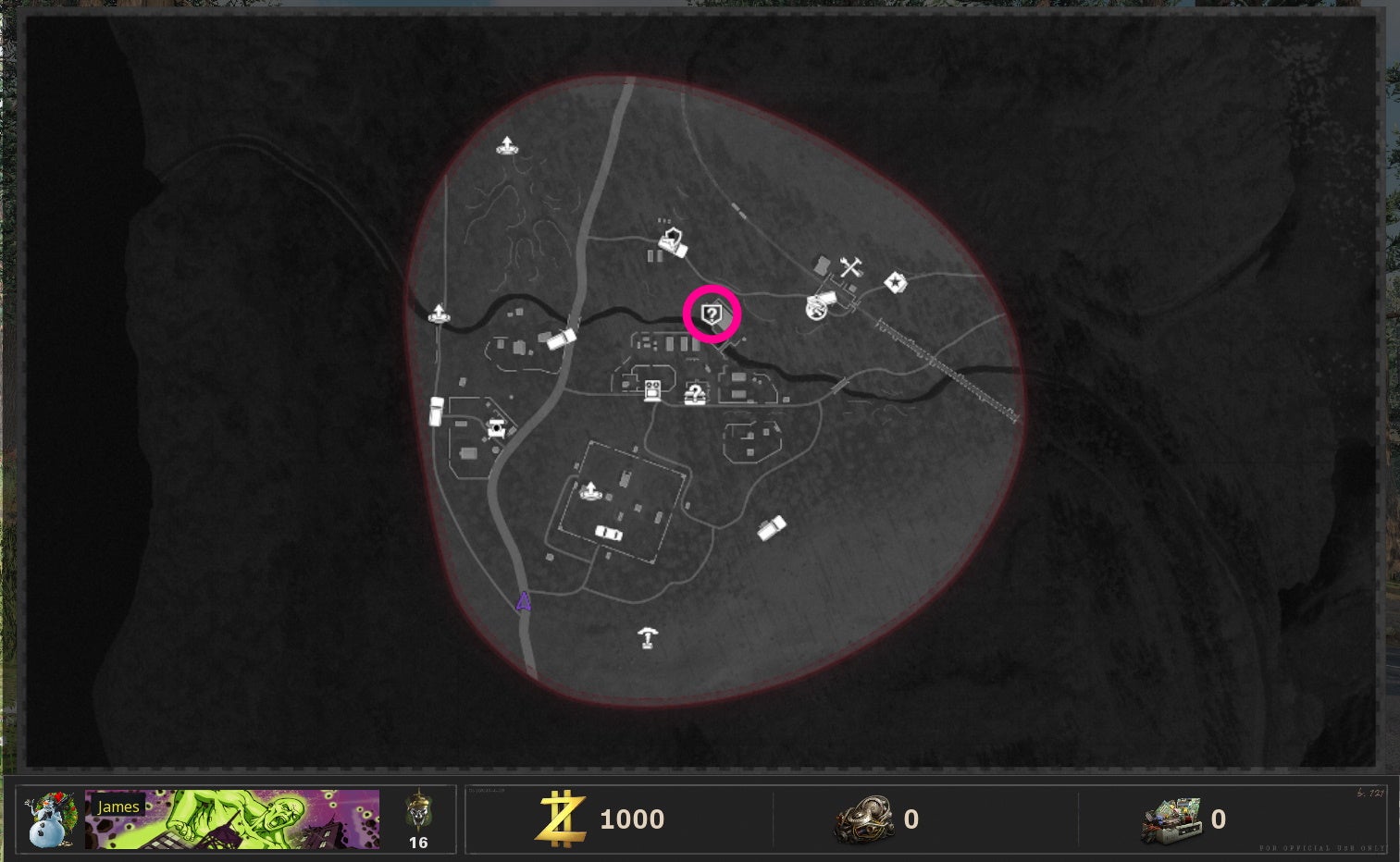 Der Wunderfizz machine is circled on an Outbreak map