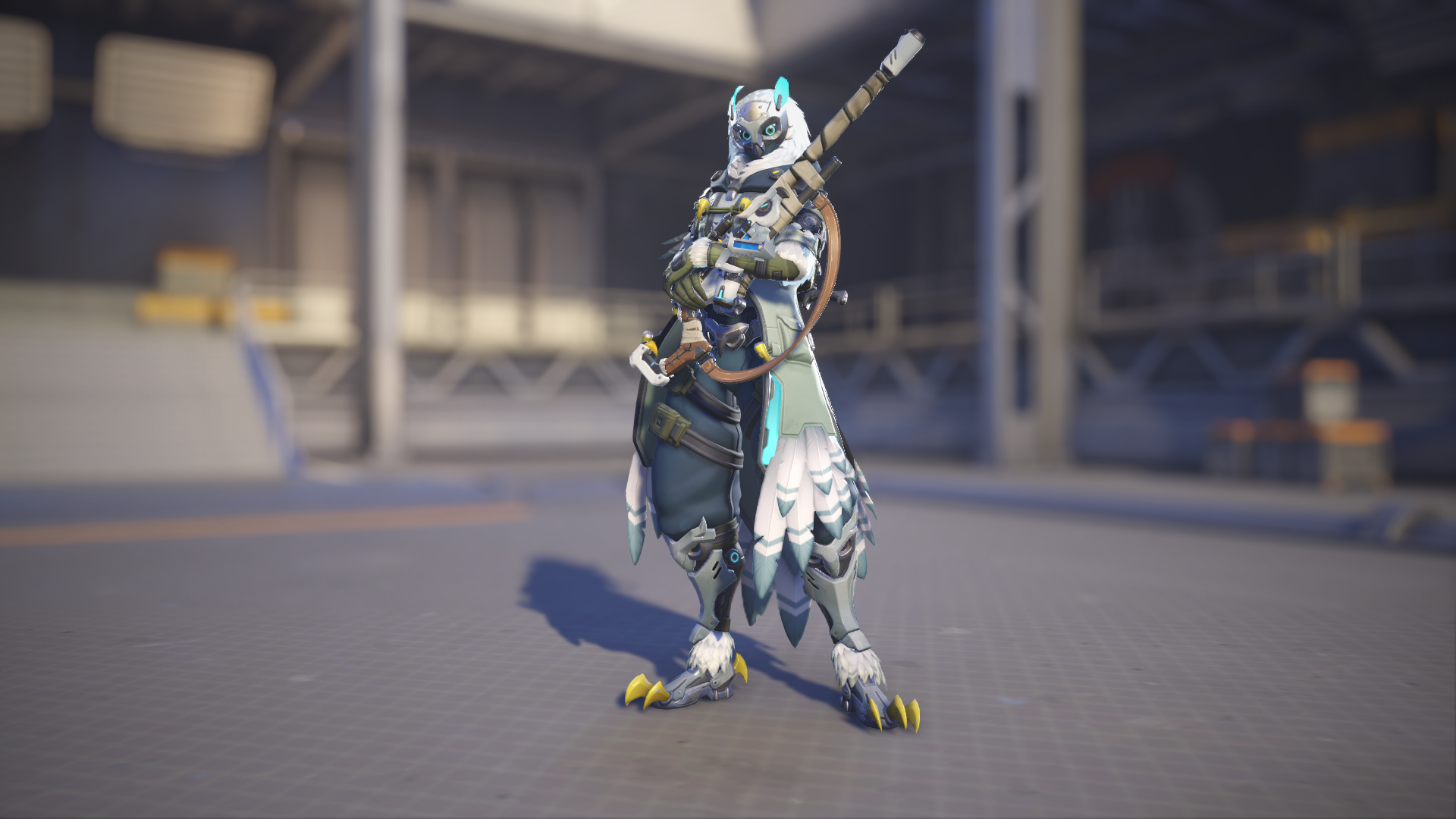 Ana models her Snow Owl skin in Overwatch 2.