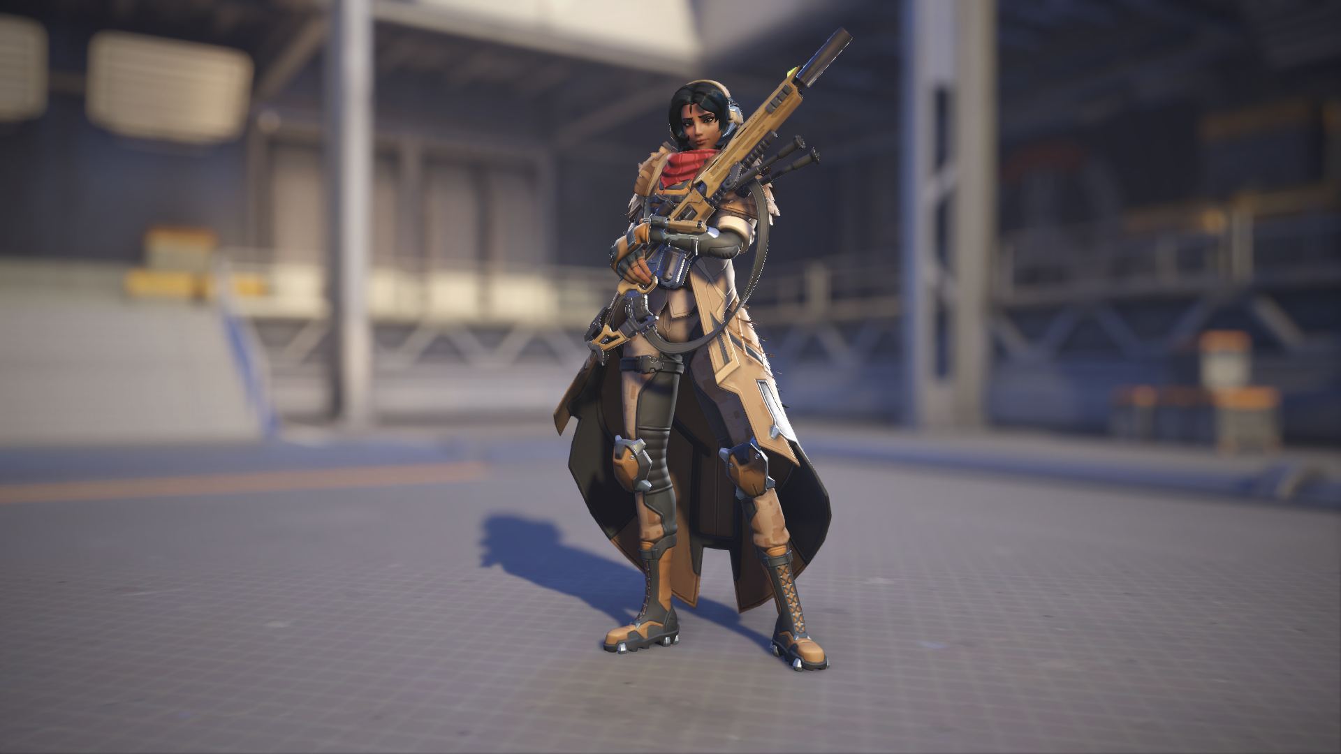 Ana models her Sniper skin in Overwatch 2.