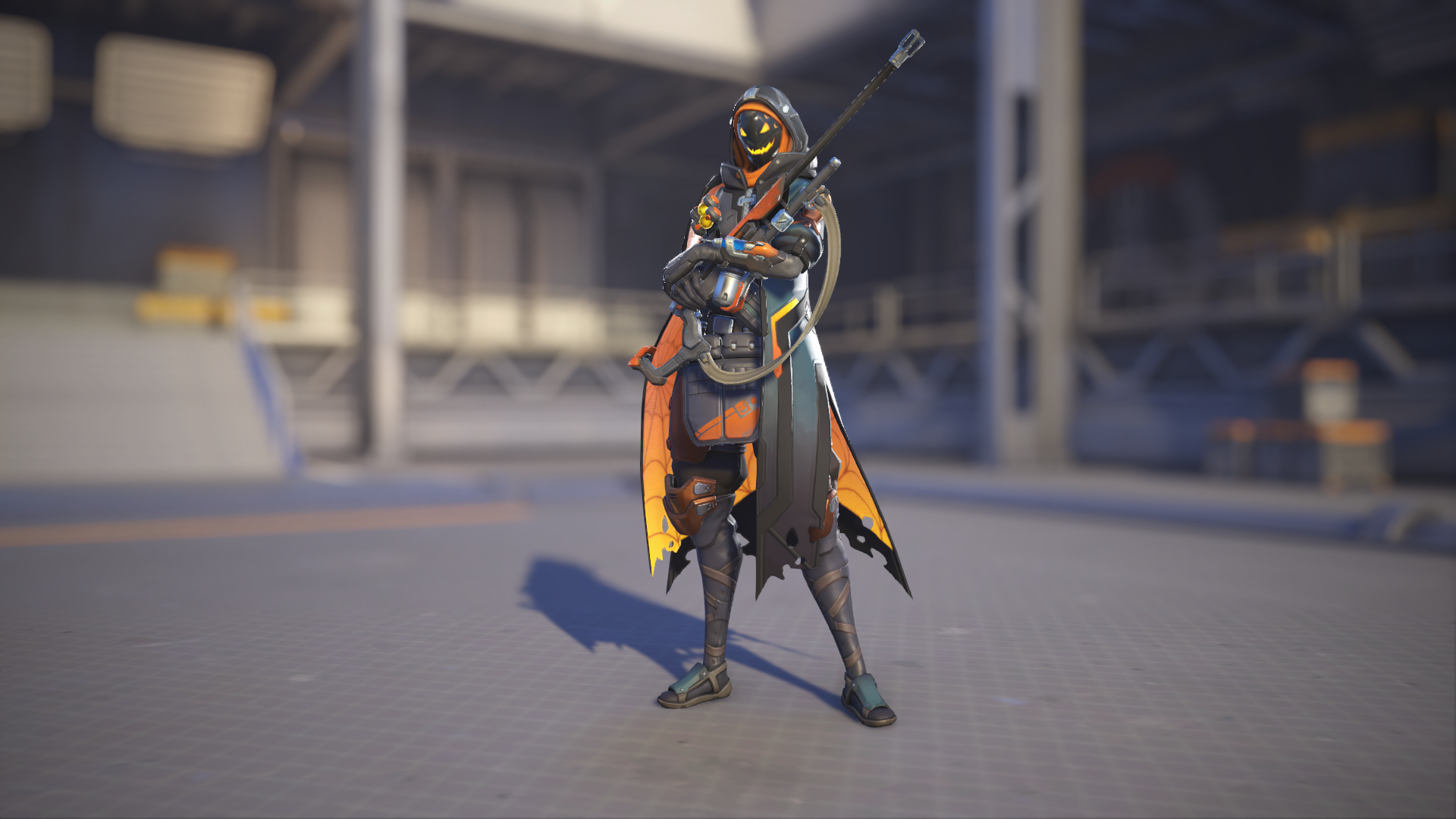 Ana models her Ghoul skin in Overwatch 2.