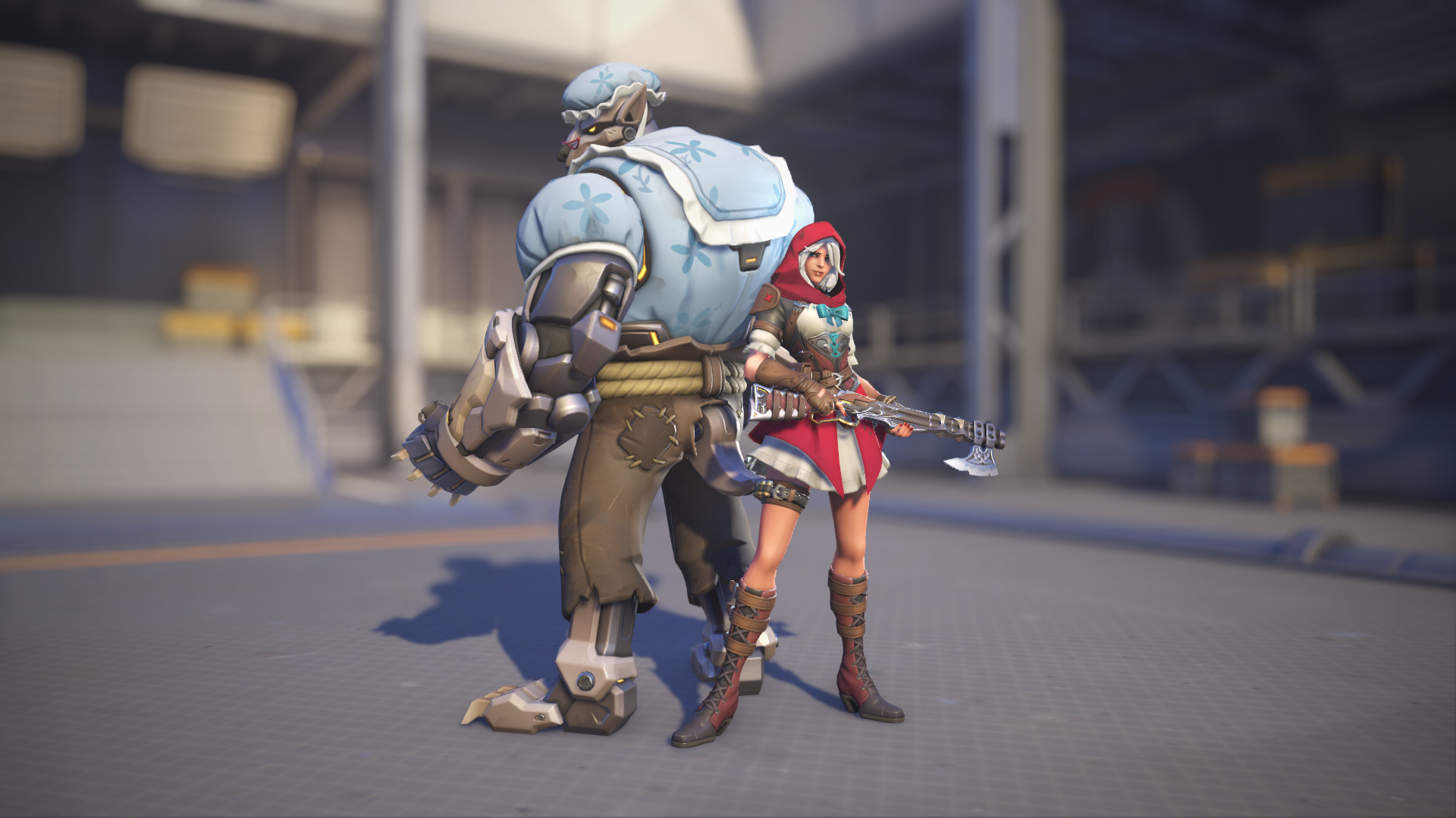 Ashe models her Little Red skin in Overwatch 2.