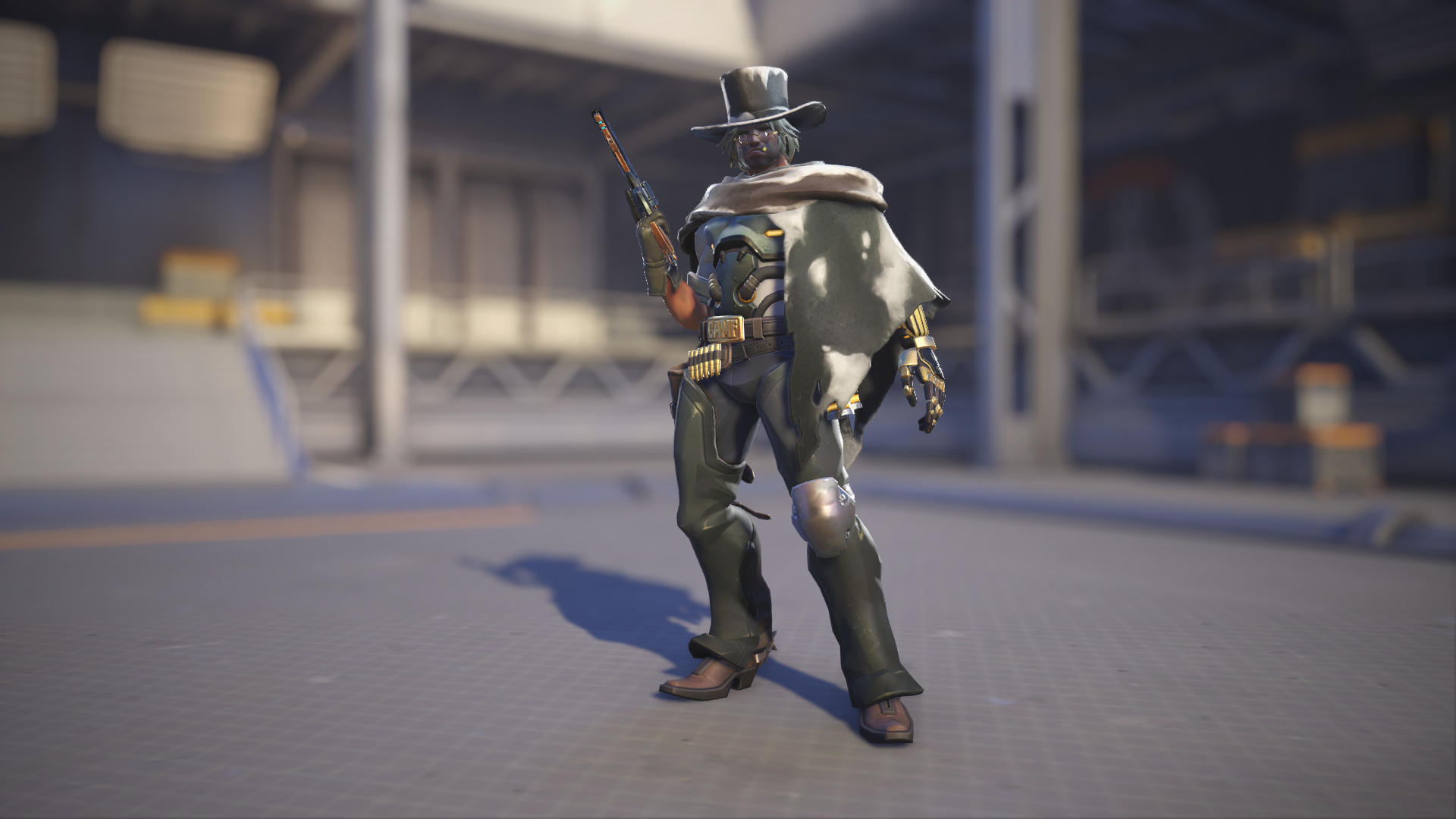 Cassidy models his Scrooge skin in Overwatch 2.
