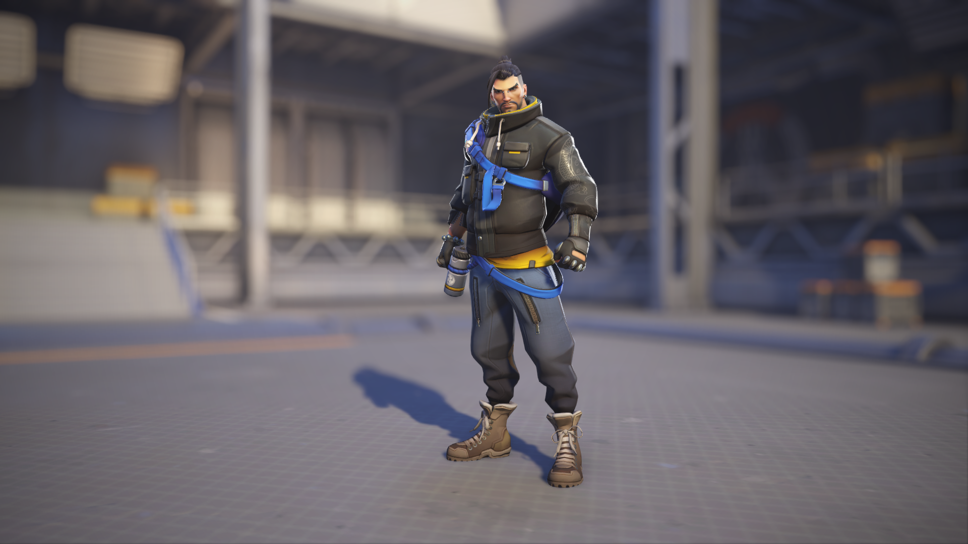 Hanzo models his Casual skin in Overwatch 2.