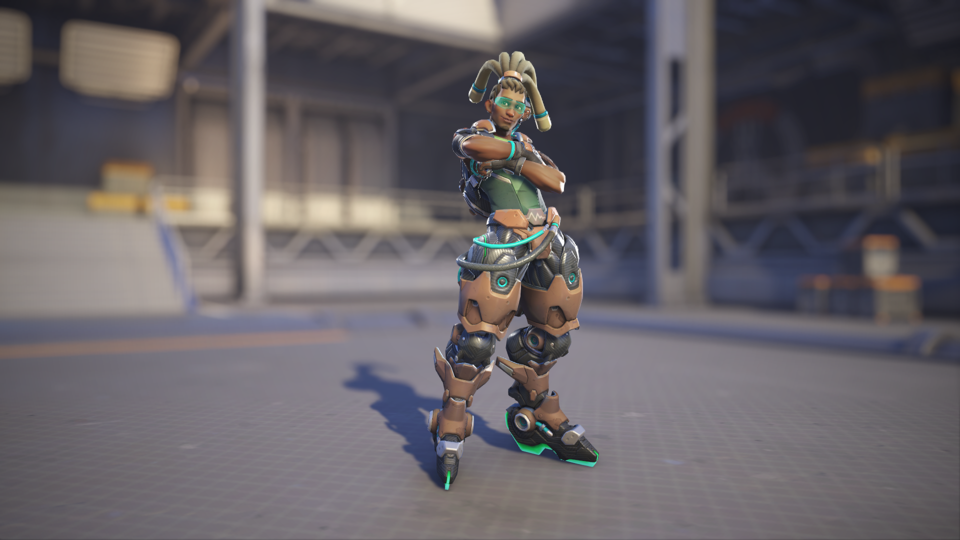 Lúcio models his Synaesthesia skin in Overwatch 2.