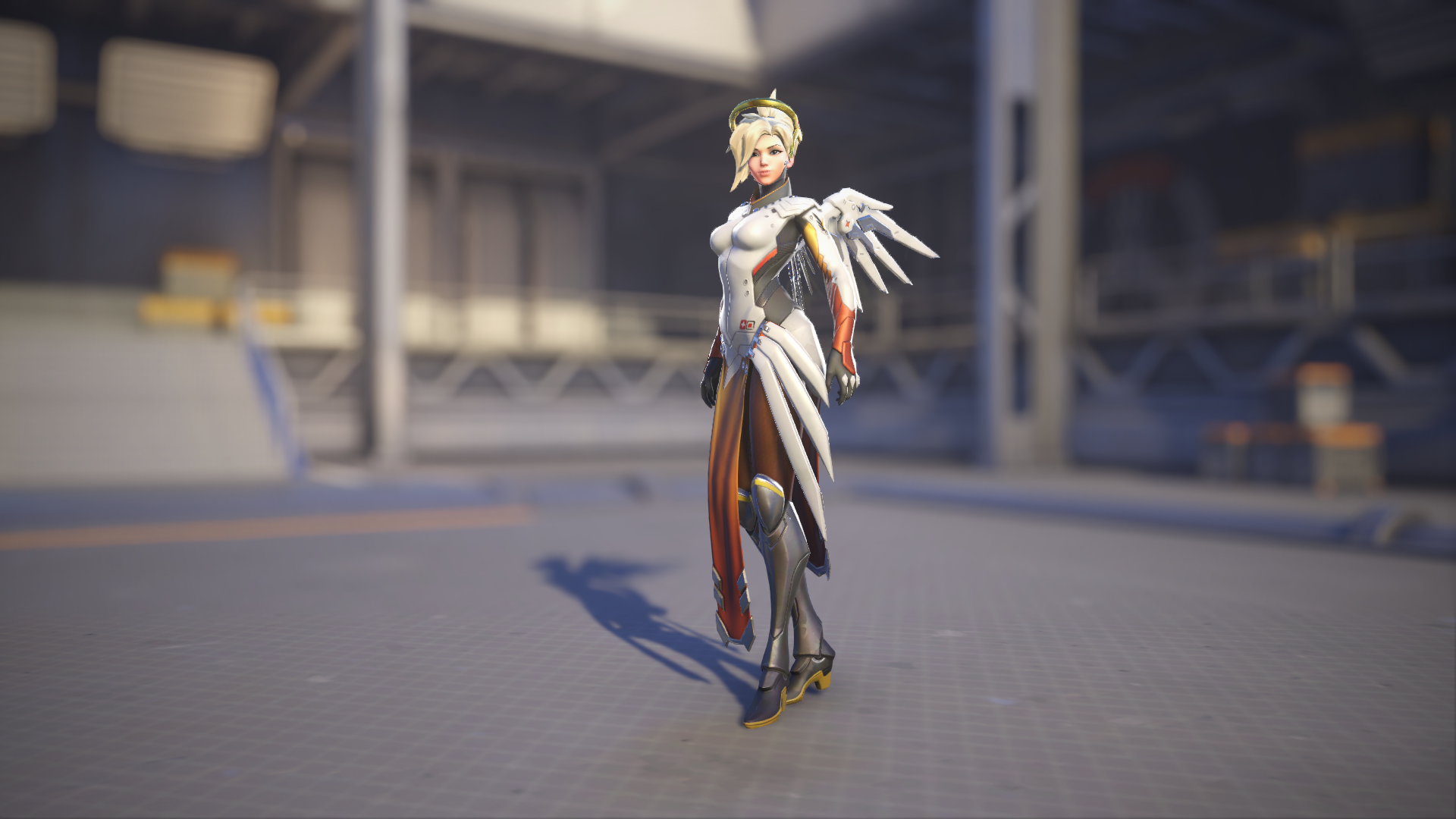 Mercy models her Overwatch 1 skin in Overwatch 2.