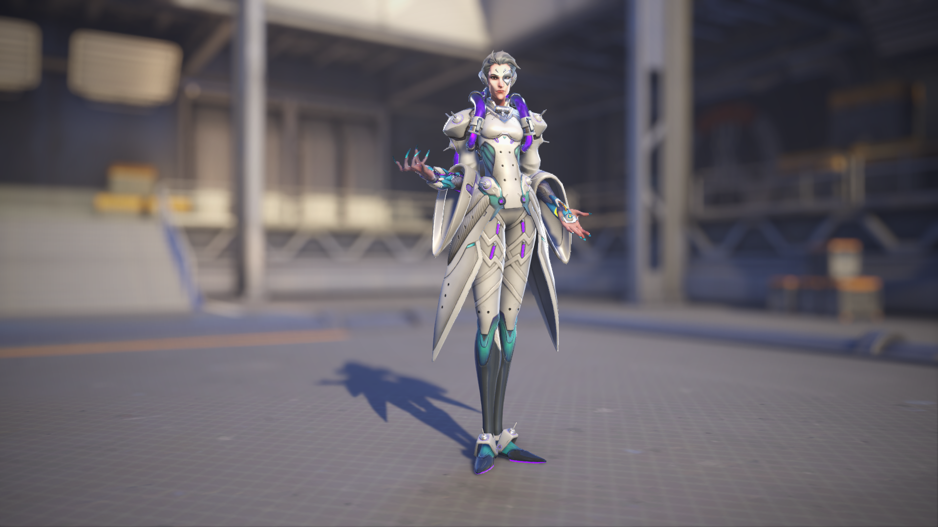 Moira models her Pale skin in Overwatch 2.