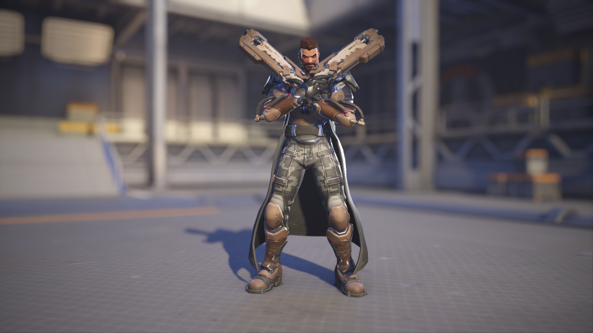 Reaper models his Soldier: 24 skin in Overwatch 2.
