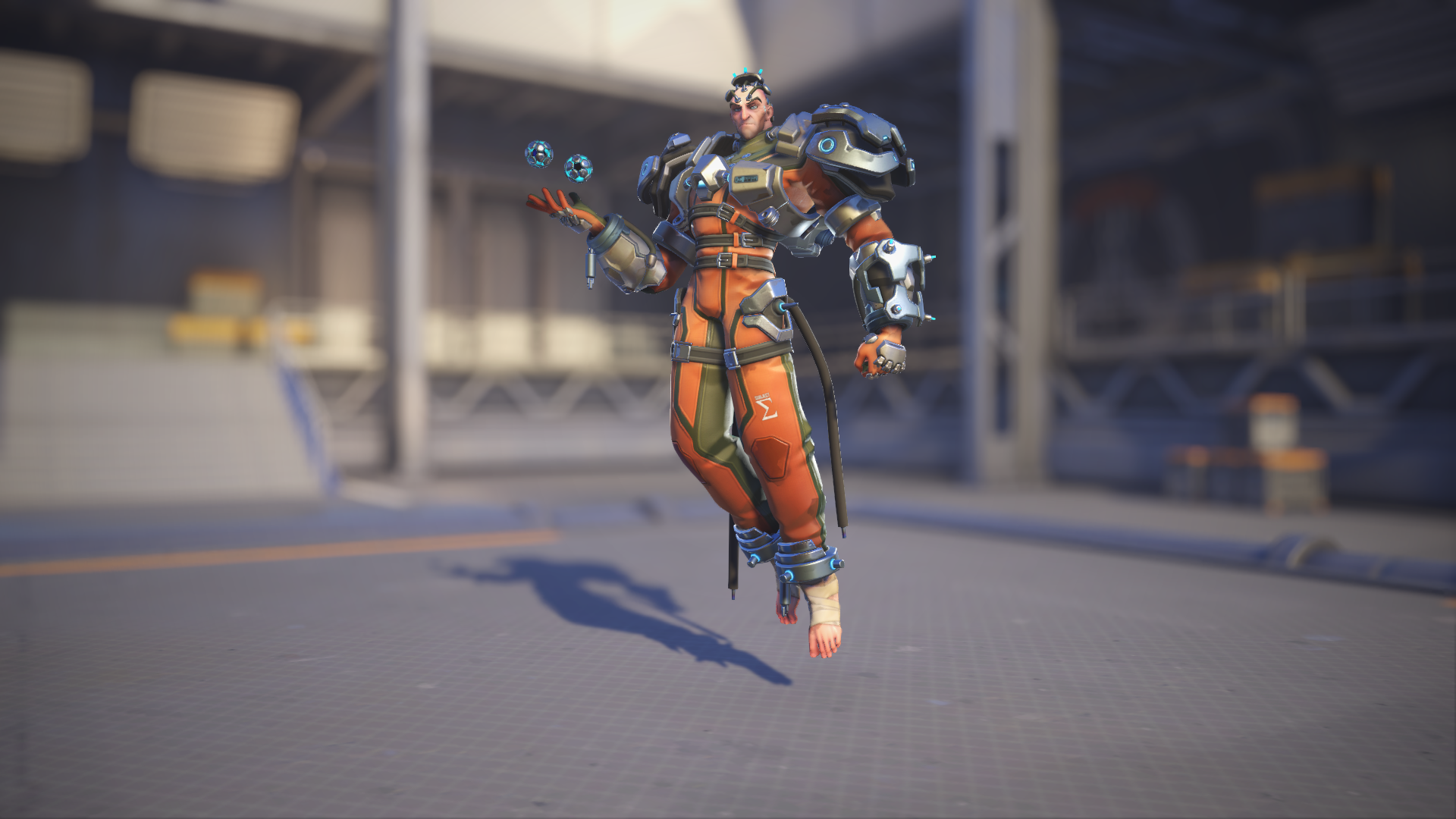 Sigma models his Subject Sigma skin in Overwatch 2.