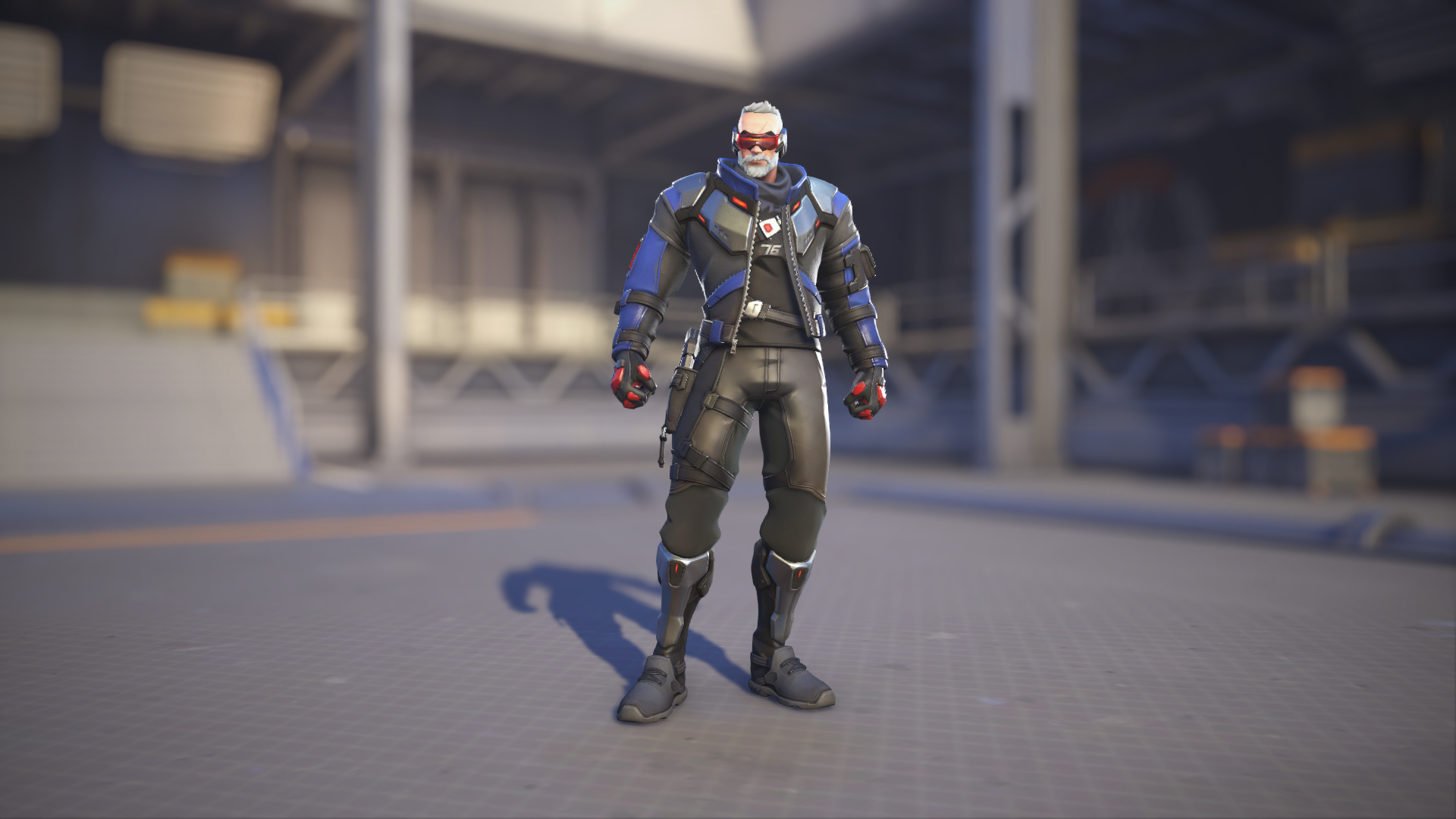 Soldier: 76 models his Overwatch 2 default skin.