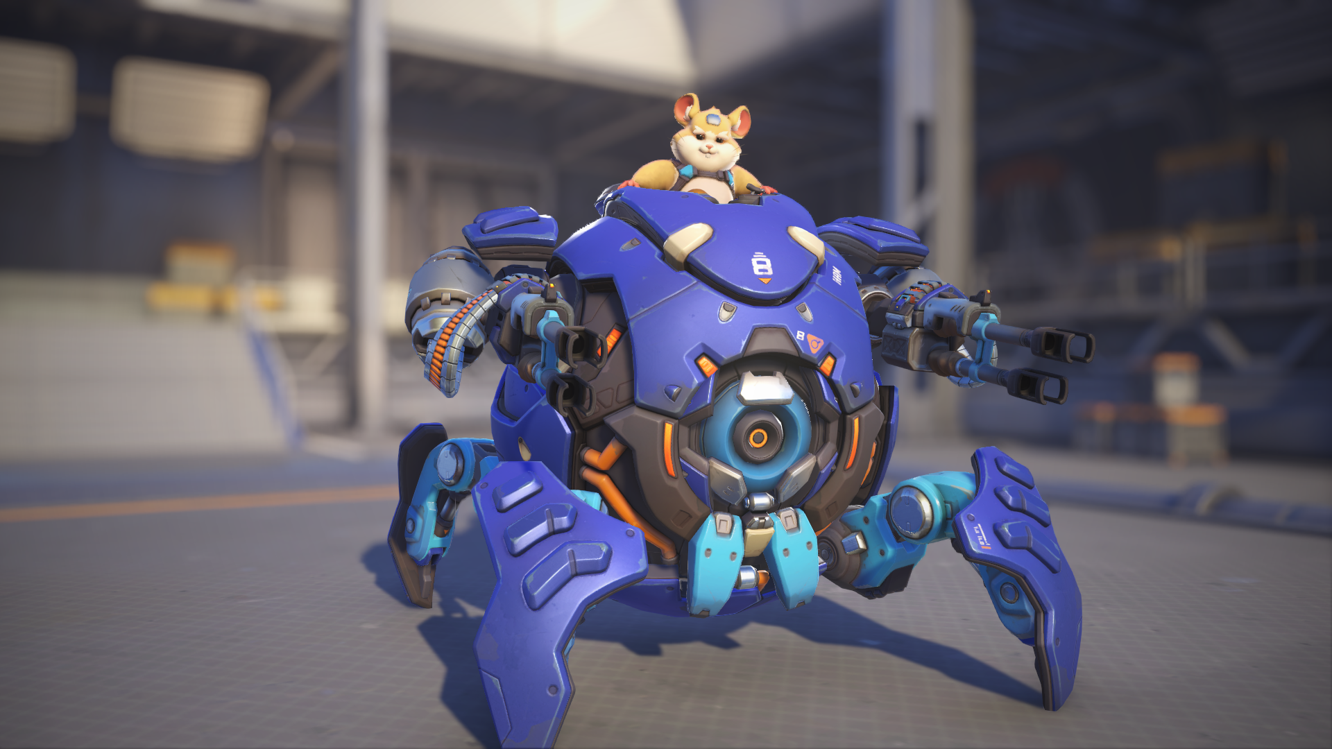 Wrecking Ball models his Chloride skin in Overwatch 2.