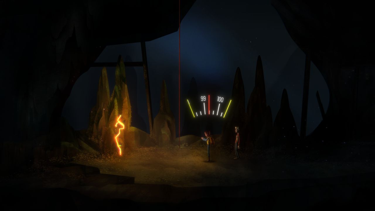 Riley tries to open a tear in time in Oxenfree II: Lost Signals