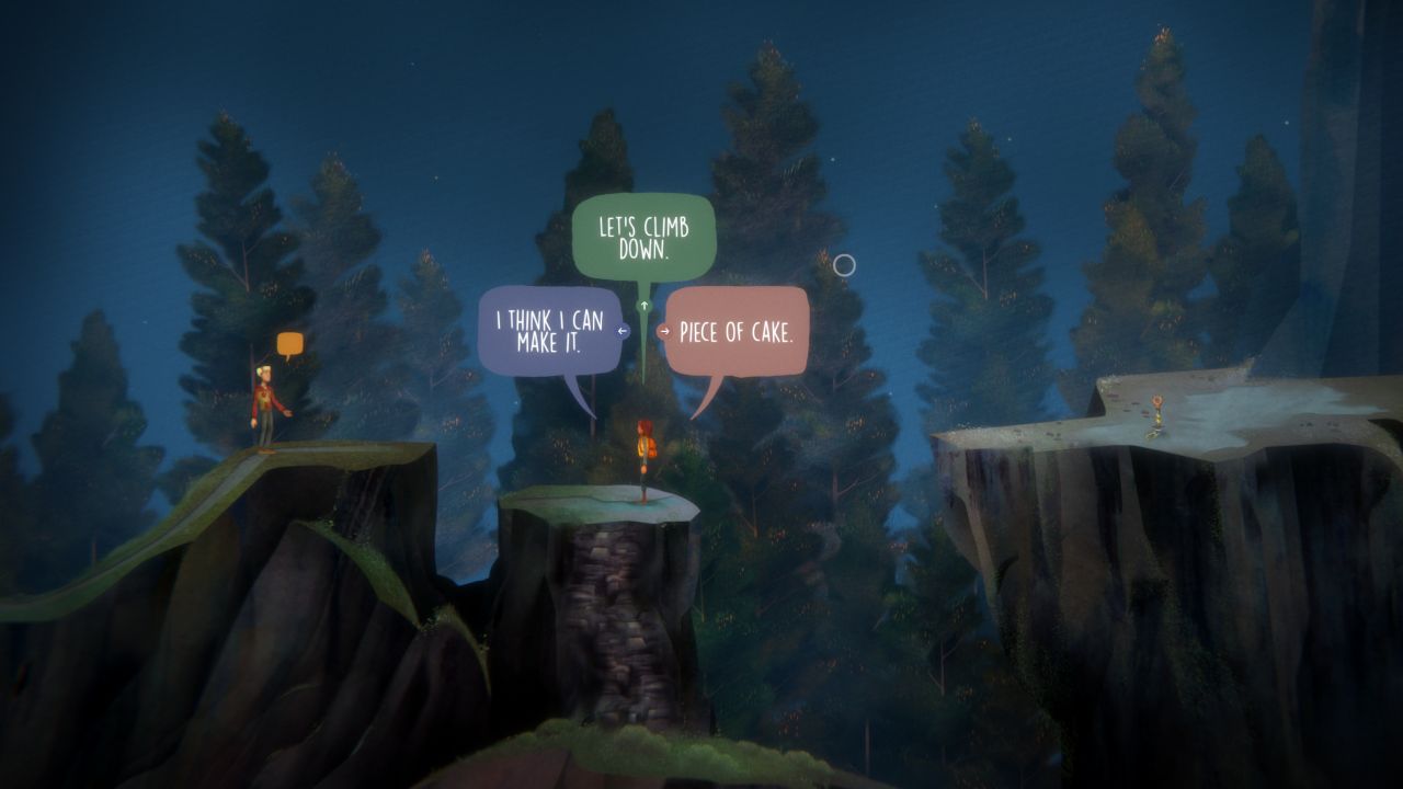 Riley in Oxenfree II: Lost Signals contemplates attempting a jump over a large gap
