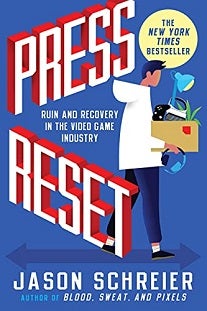 A capa da Press Reset de Jason Schreier.