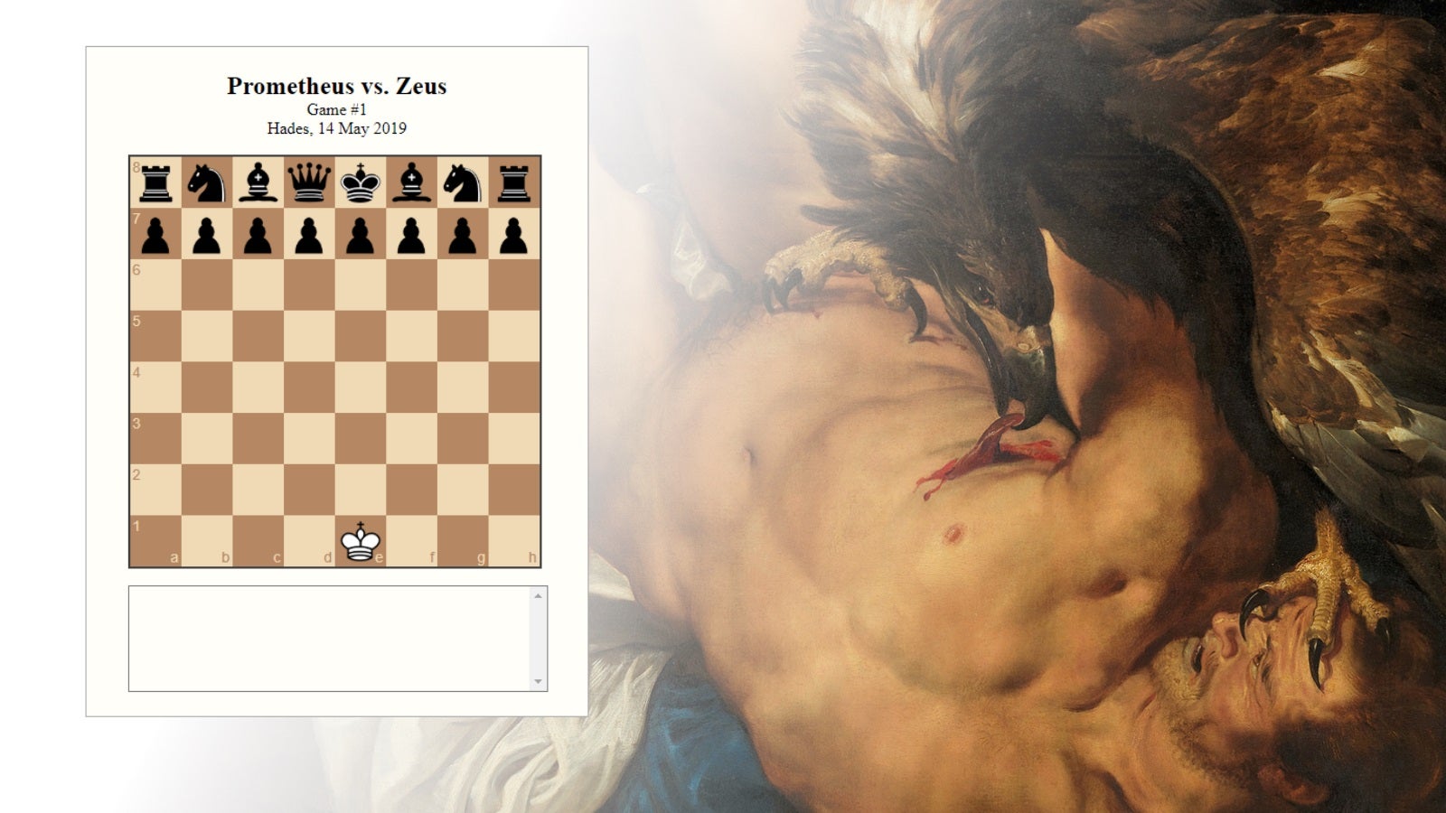 Image for Experience eternity in five minutes with Ancient Greek Punishment: Chess Edition