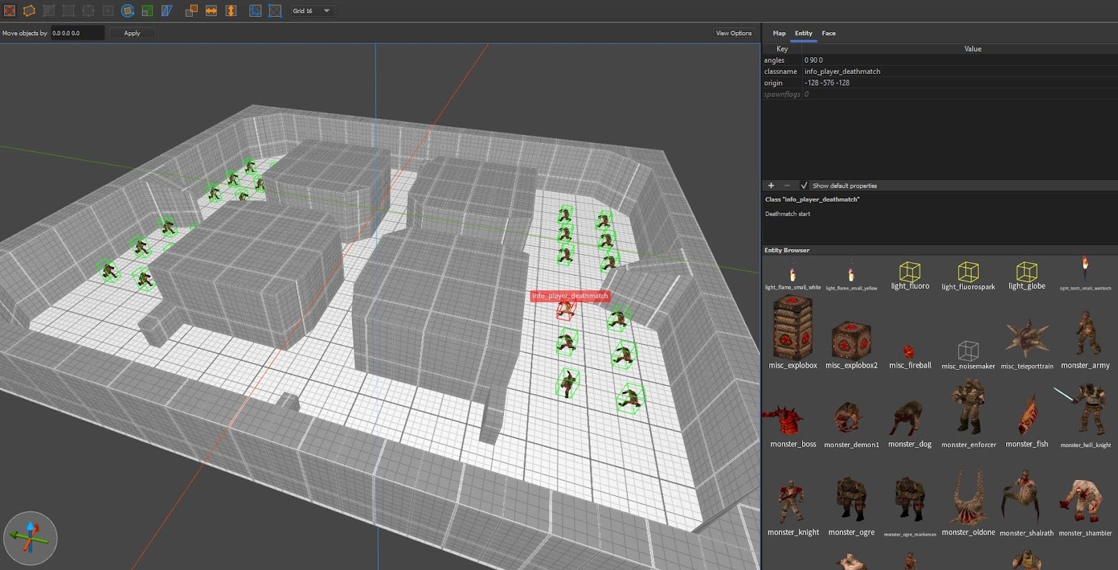 Screenshot of Trenchbroom level editor for Quake mods