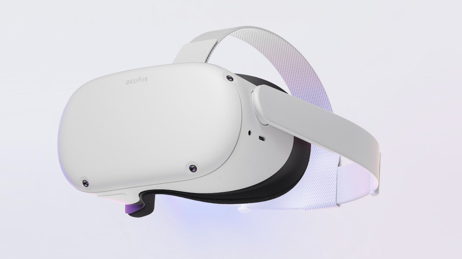 Oculus Quest 2 headset on a white background