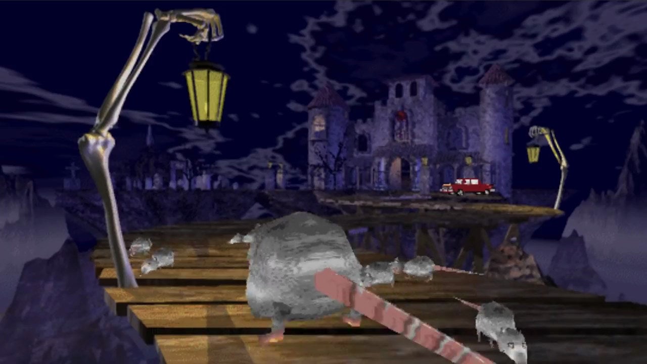 A big rat who makes all of da rules in a frame from Jerma985's Rat Movie: Mystery of the Mayan Treasure.