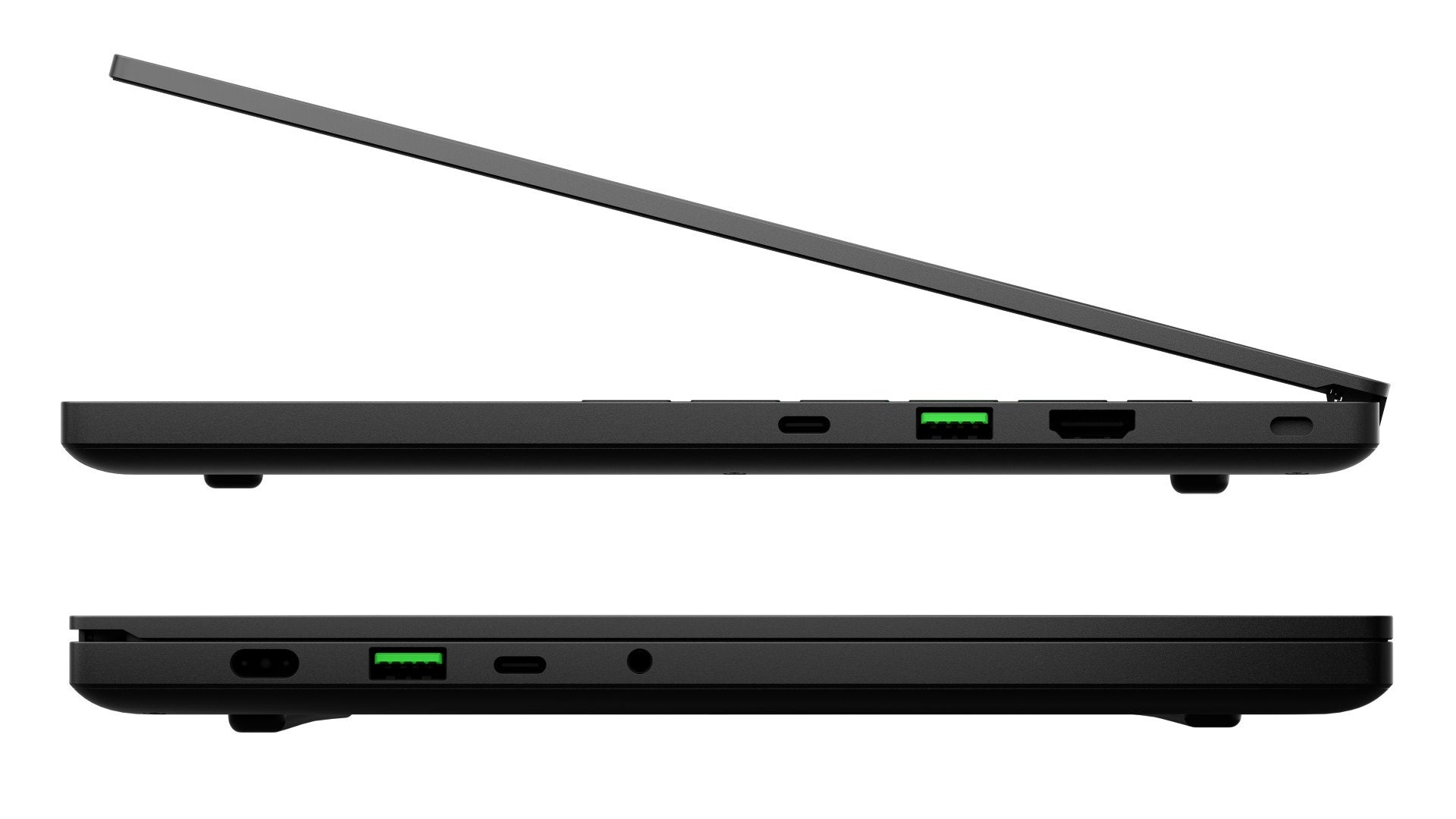Razer's Blade 14 gaming laptop from the right and left side