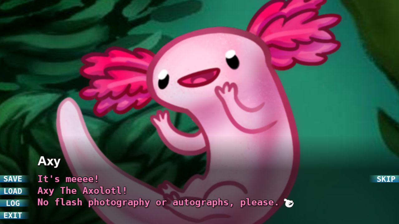 Image for The visual novel about axolotls is finished; is deeply weird and dark