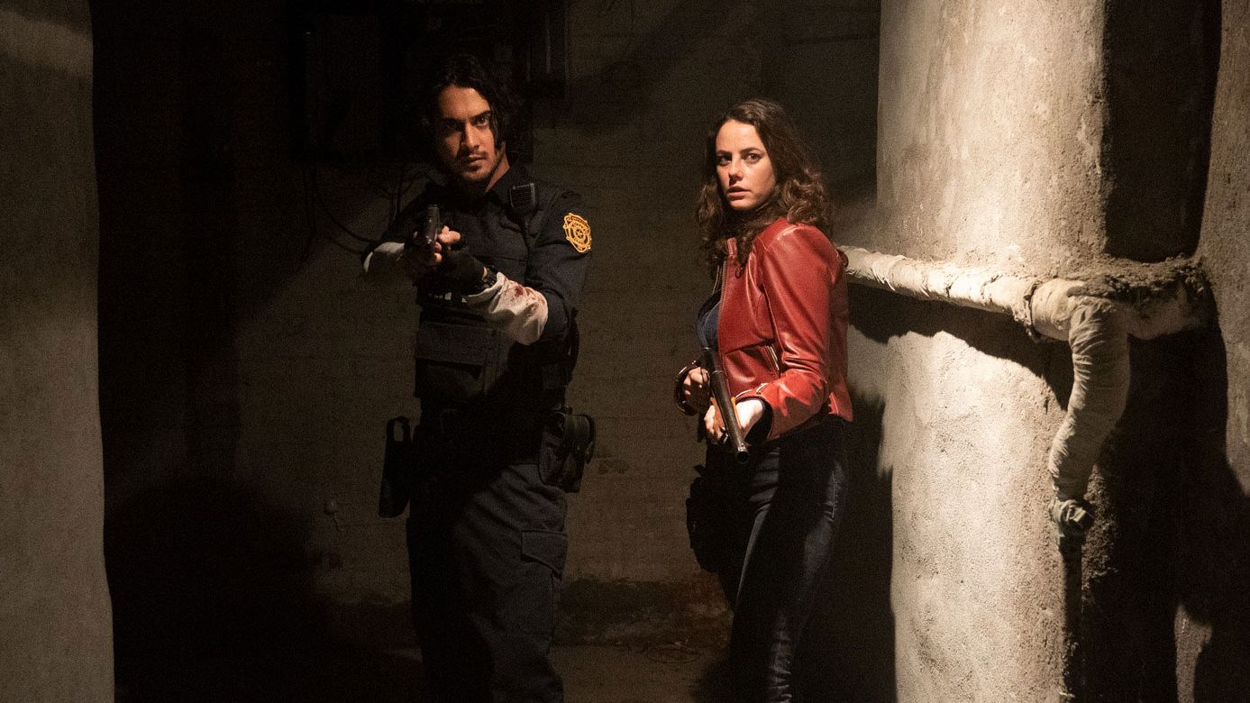 Avan Jogia and Kaya Scodelario as Claire Redfield and Leon S. Kennedy, respectively, in the live action film Resident Evil: Welcome To Raccoon City