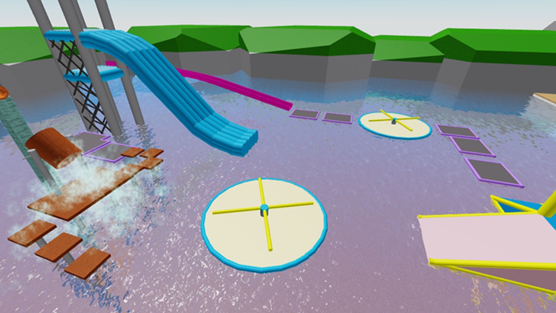 A water park in Roblox