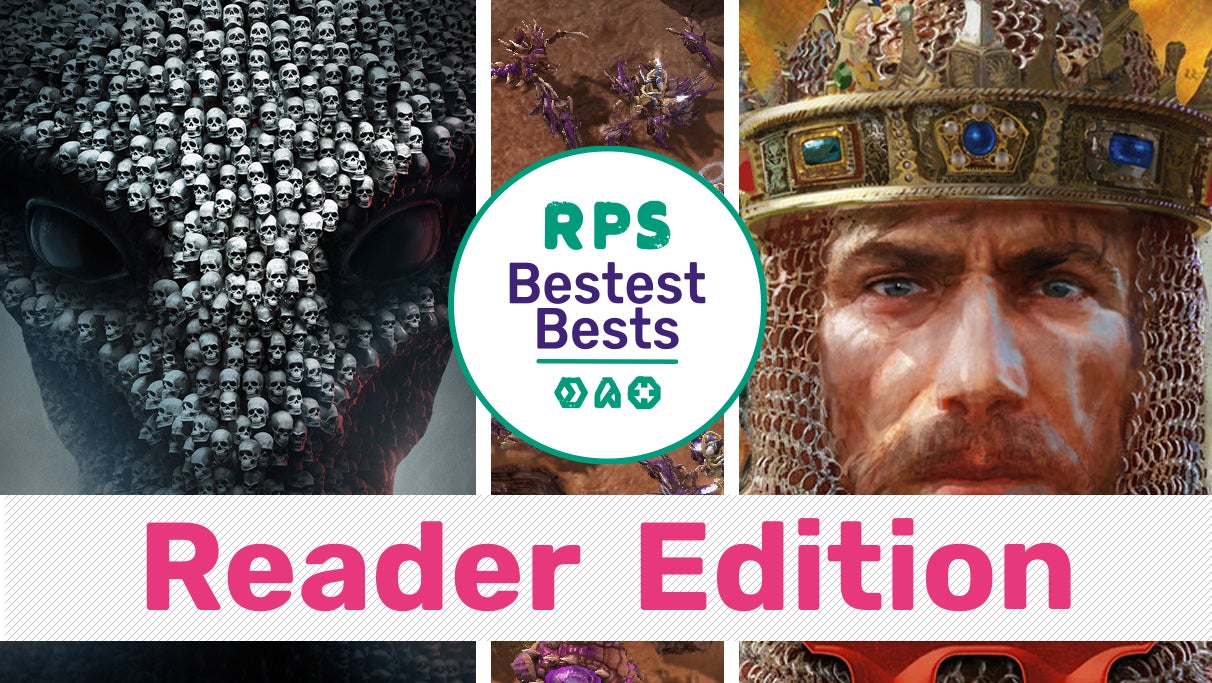 Artwork for XCOM 2, Age Of Empires II and Starcraft II feature on the RPS Bestest Best Reader edition for favourite strategy games of all time