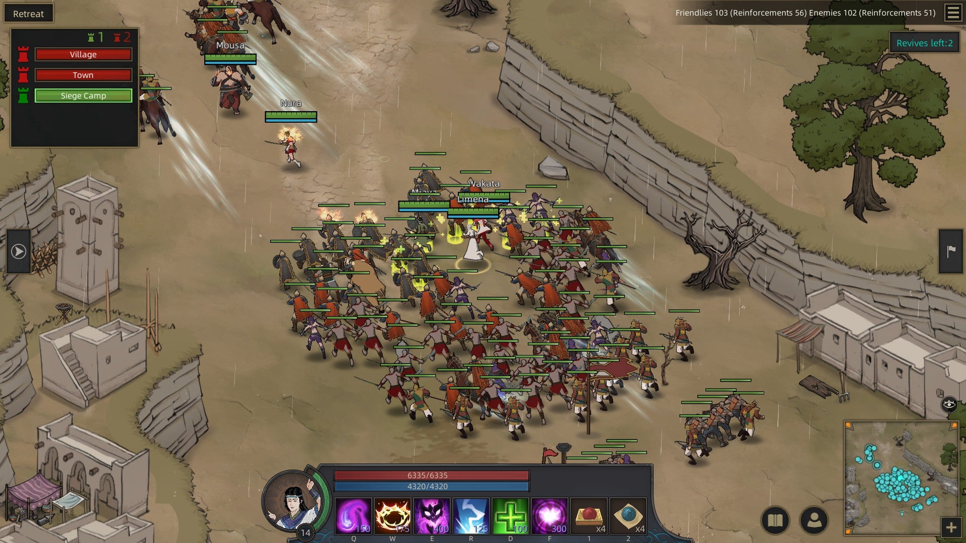 A largescale battle in Sands Of Salazaar
