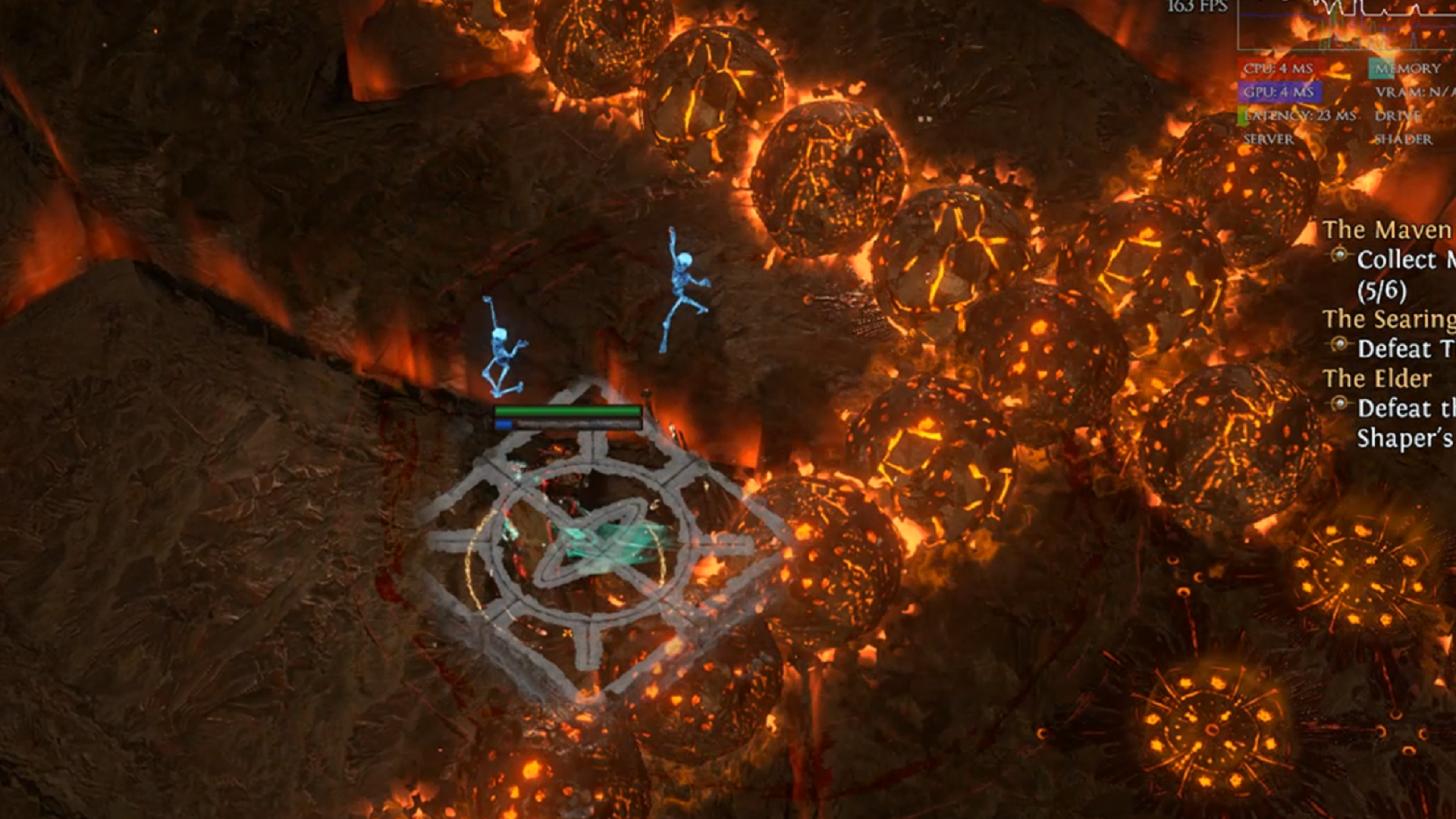 The Searing Exarch's bullet-hell phase