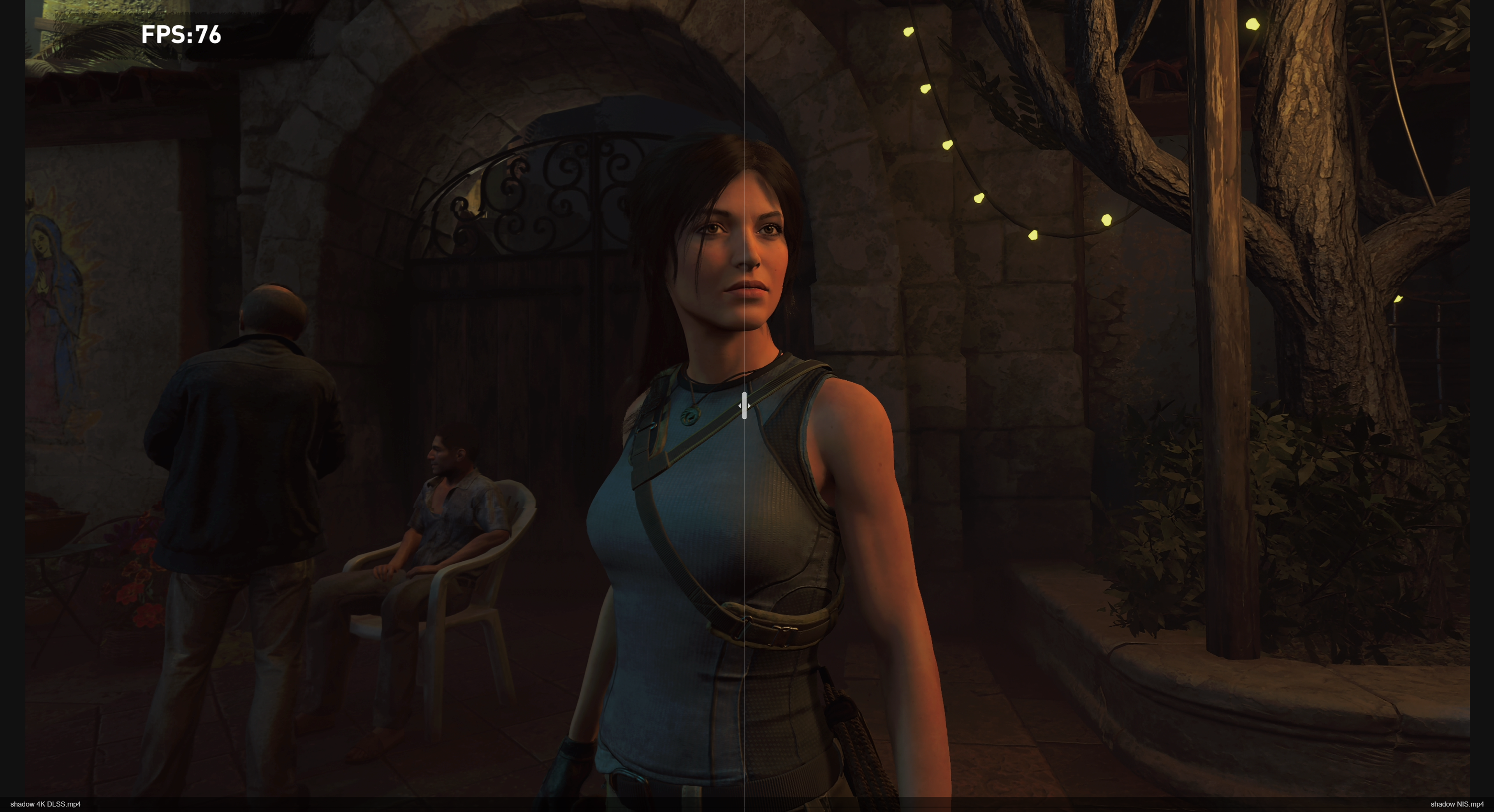 A comparison of Shadow of the Tomb Raider running with DLSS versus Nvidia Image Scaling.