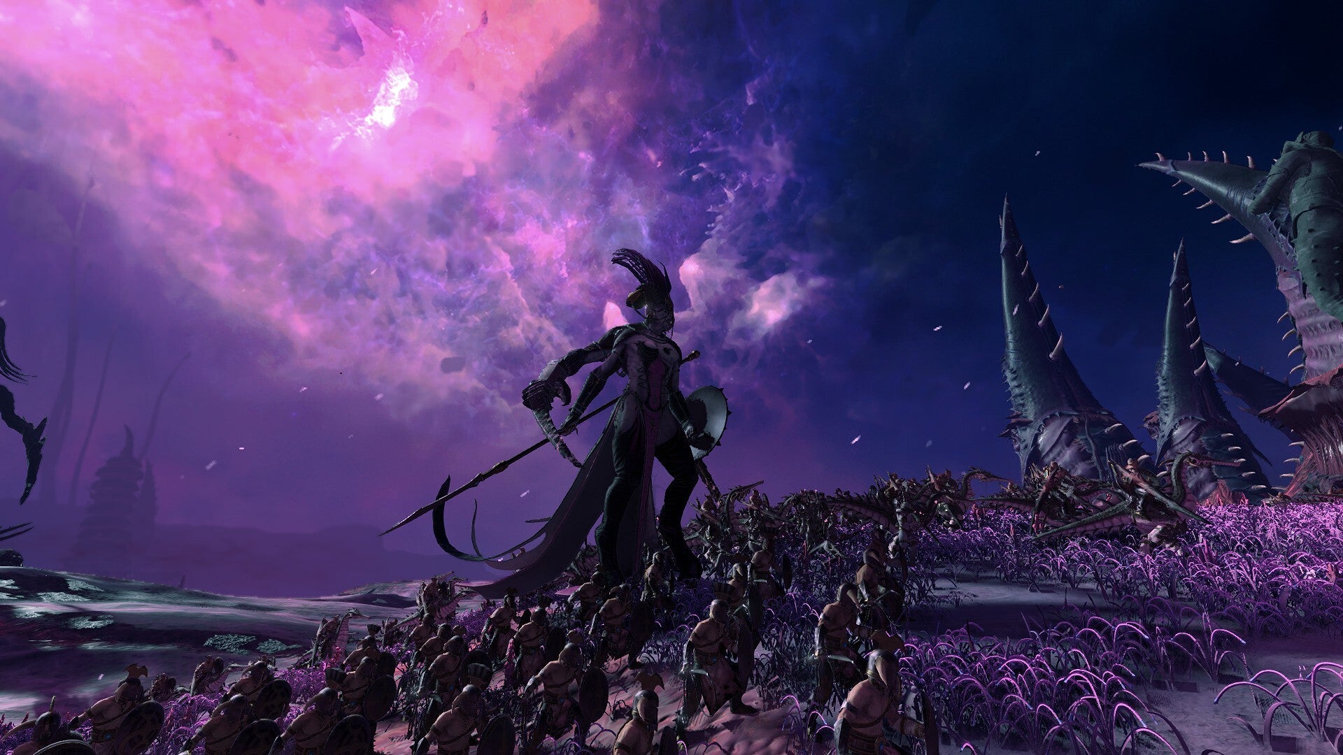 The forces of Slaanesh from Total War: Warhammer III.