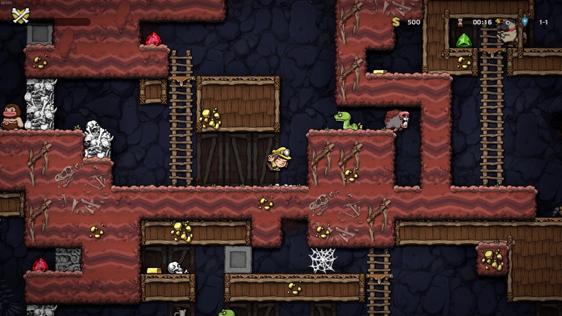 Image for Help, I can't beat the first stage of Spelunky 2