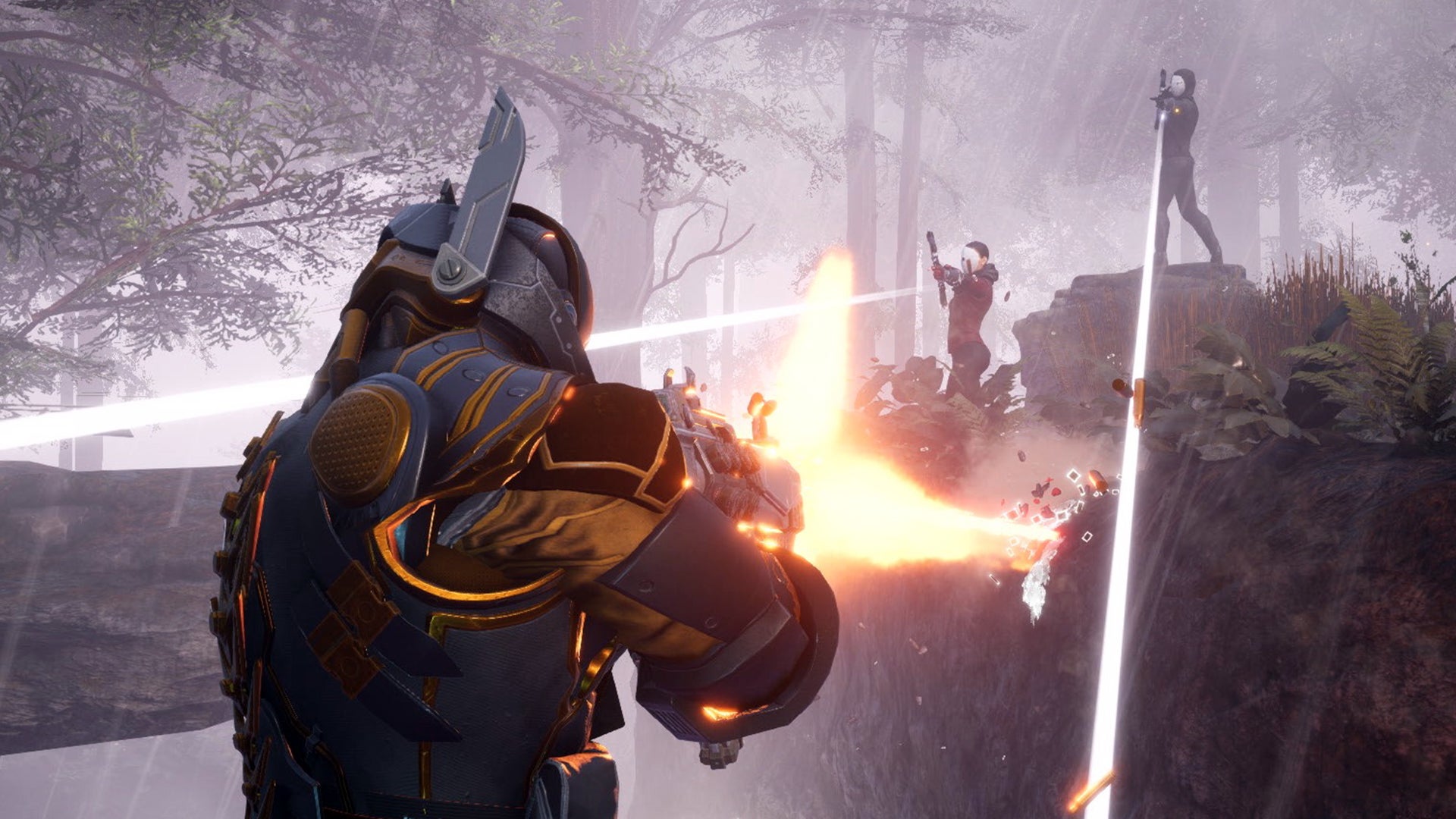 Image for A space marine hunts parkour archers as Deathgarden hits early access next week