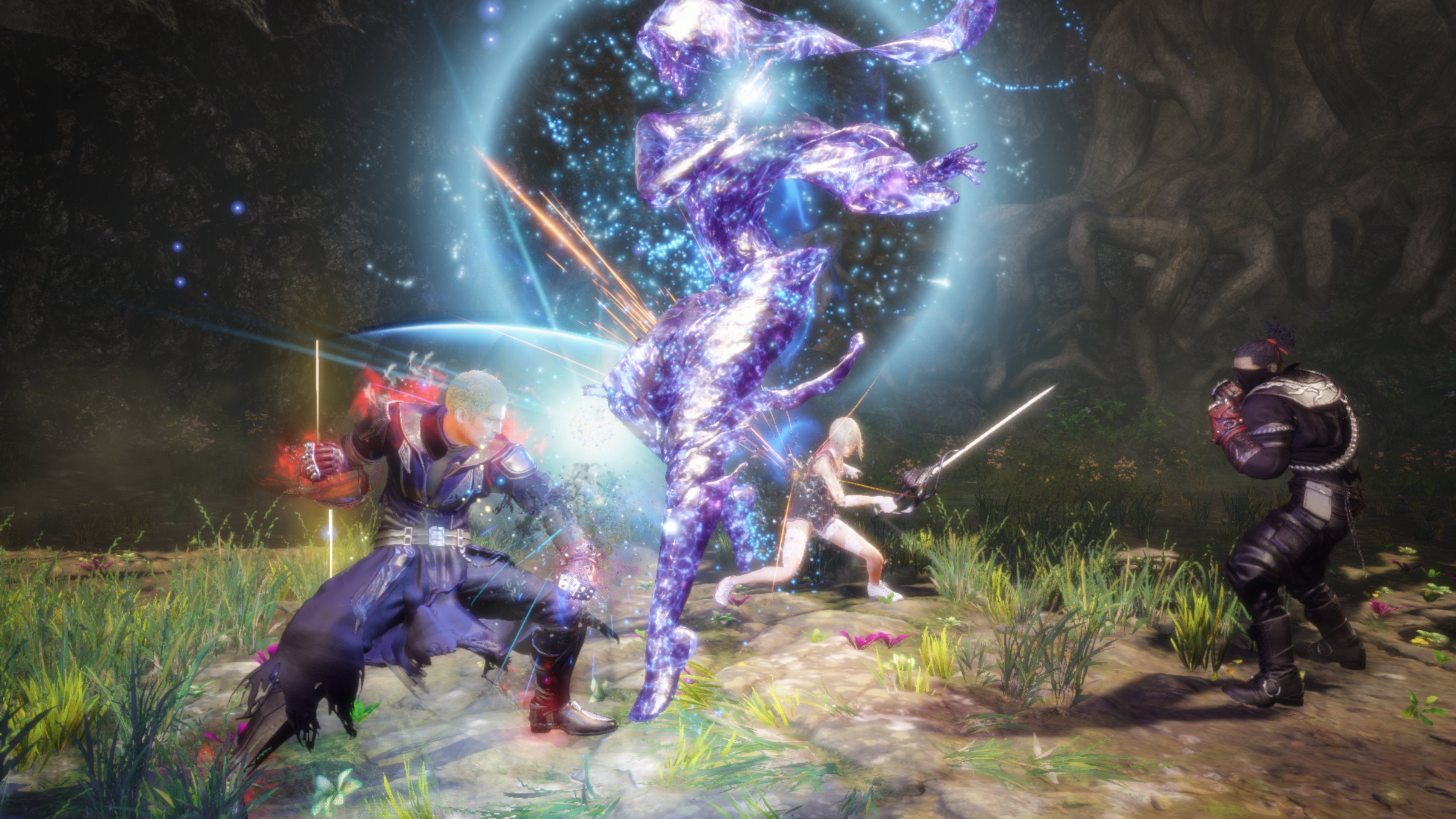 Battling a monster in a Stranger of Paradise Final Fantasy Origin screenshot.