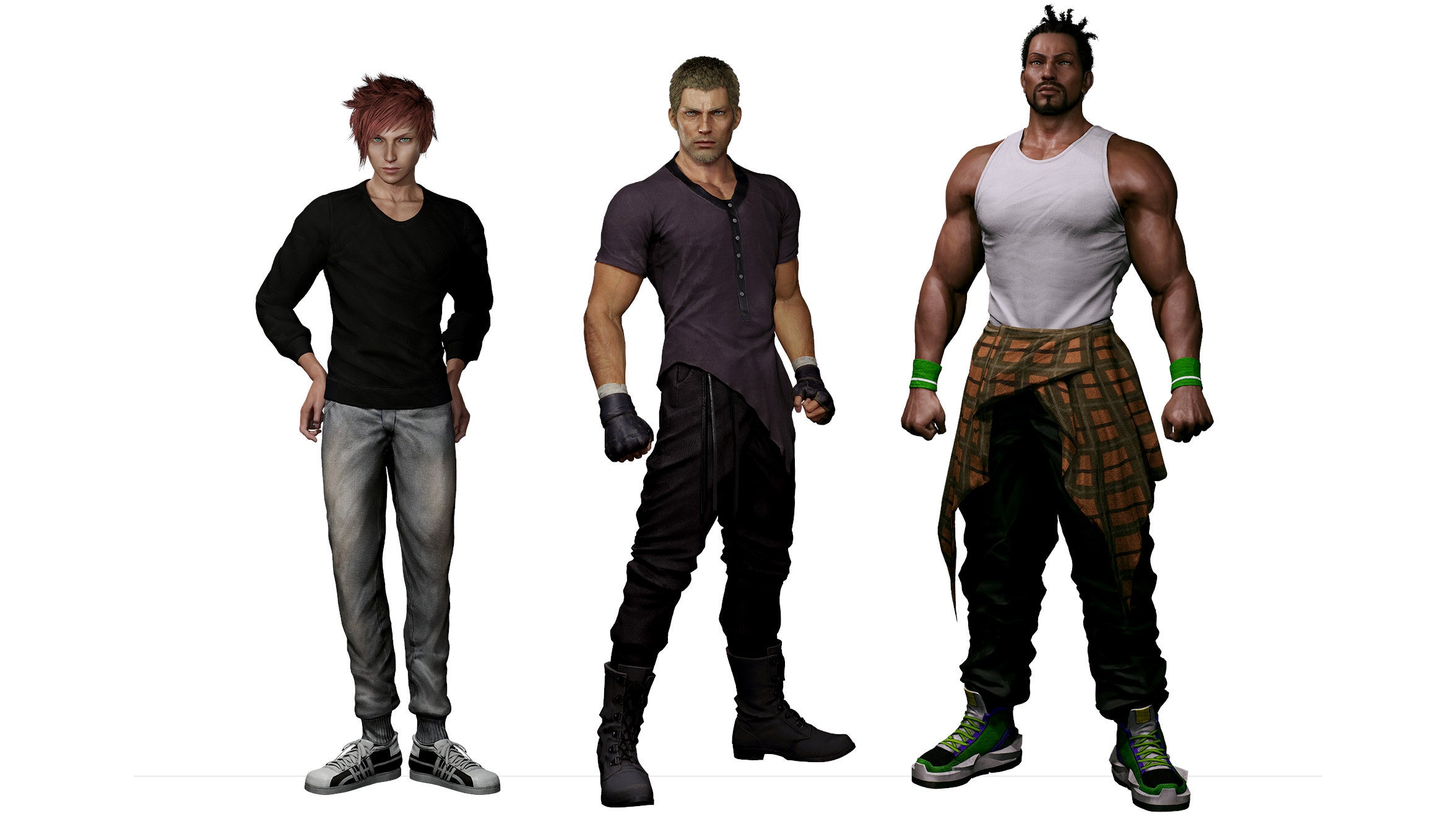 Stranger Of Paradise Final Fantasy Origin character renders showing the party in casual wear.