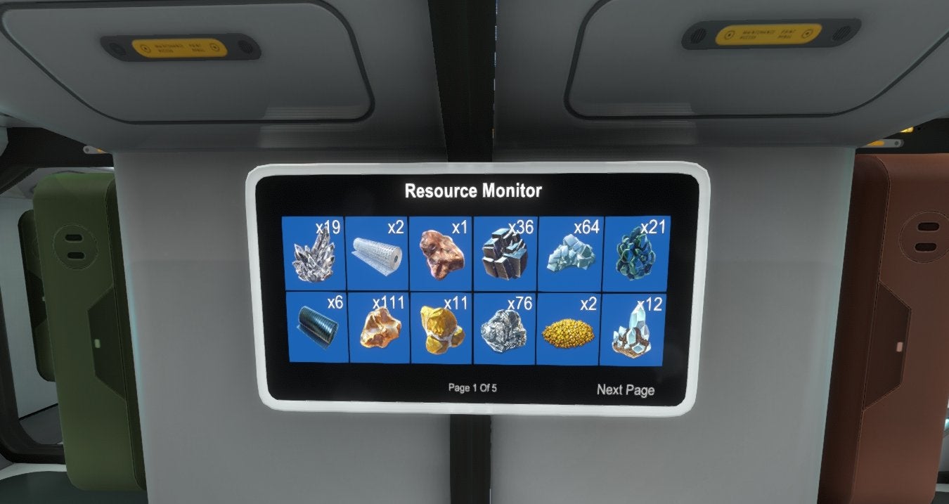 لقطة شاشة من Resource Monitors mod في Subnautica