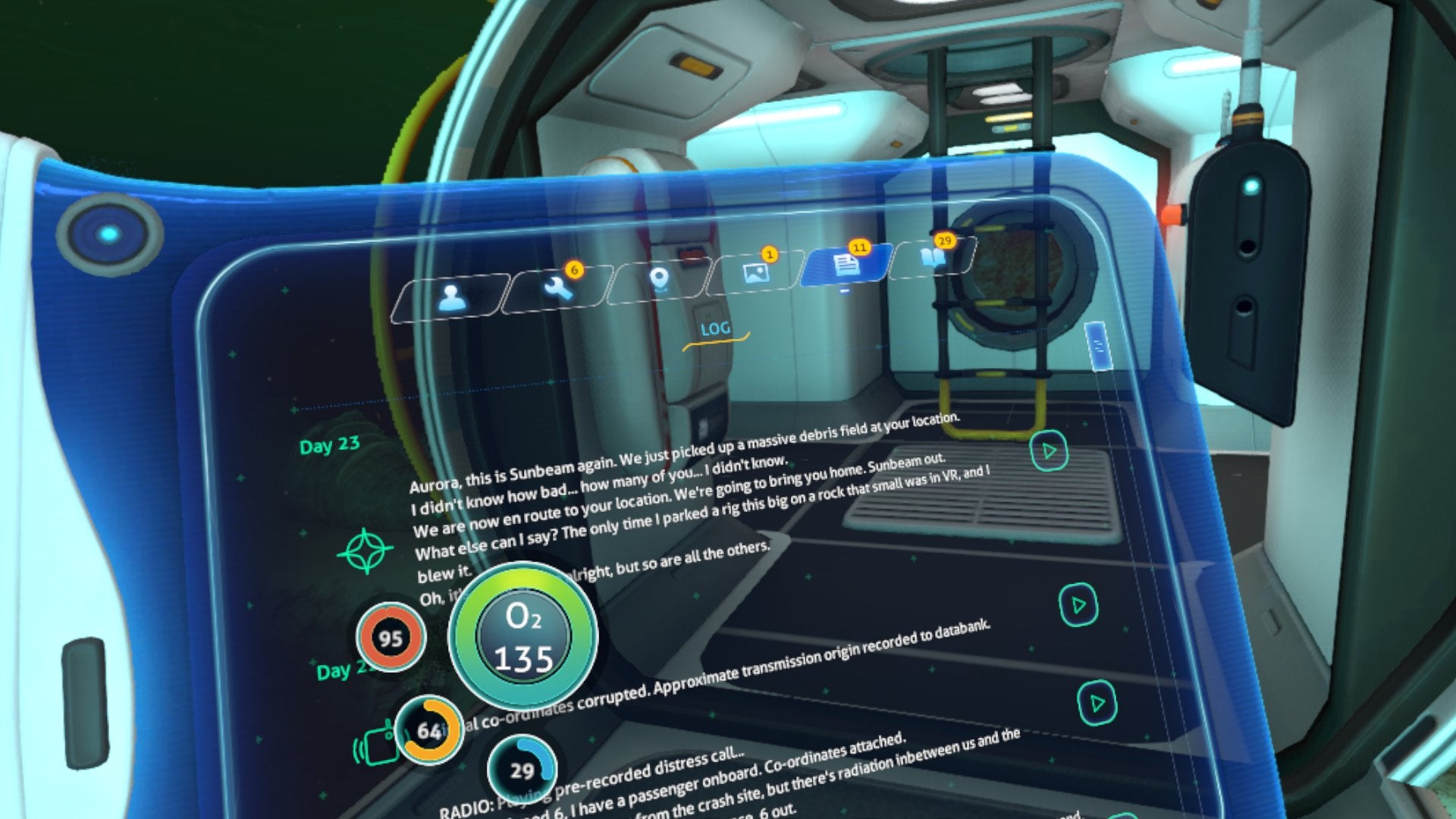لقطة شاشة لتعديل VR Enhancements في Subnautica